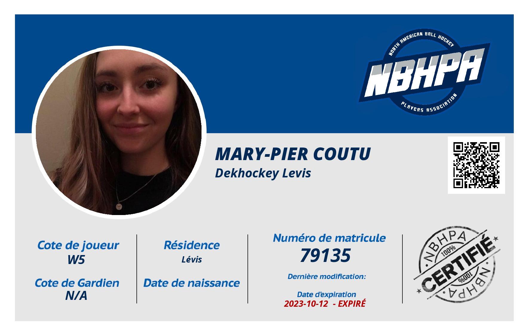Mary-Pier Coutu