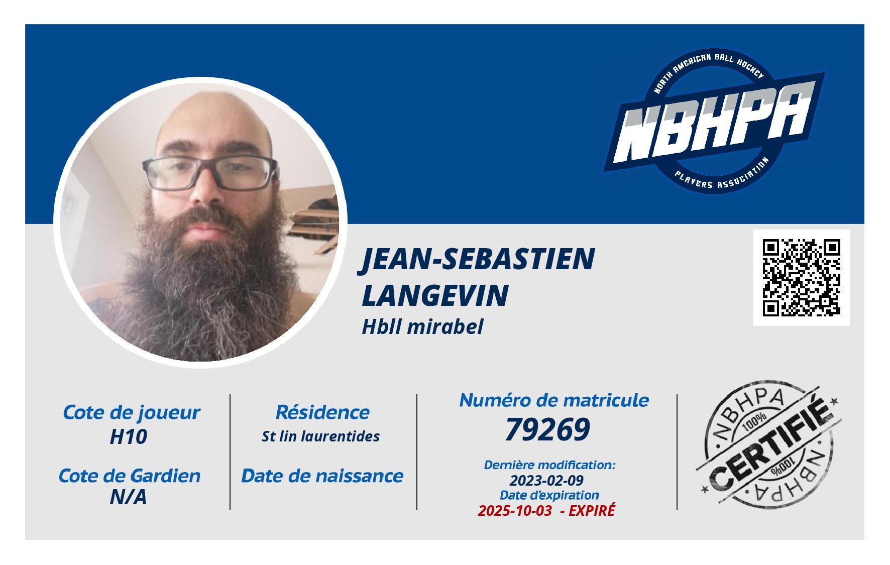 Jean-Sebastien  Langevin