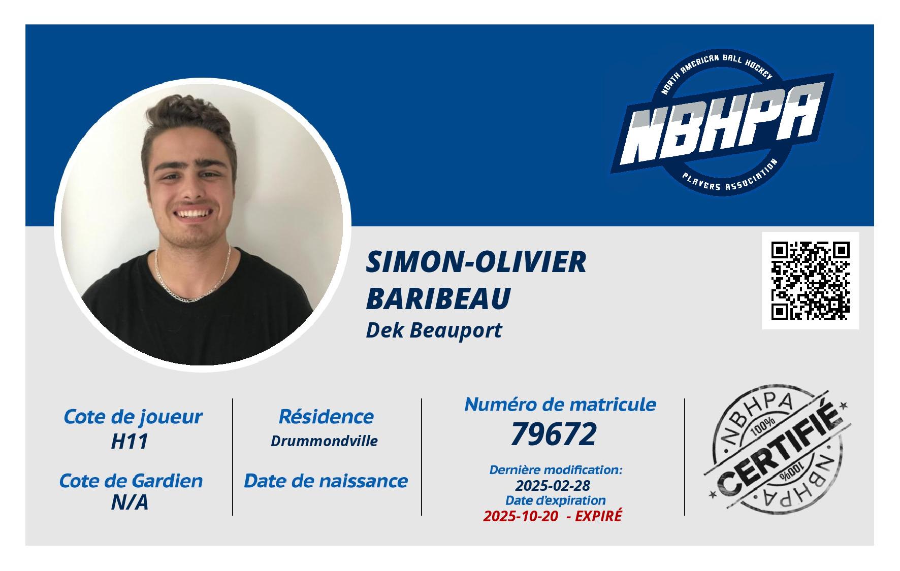 Simon-Olivier Baribeau 