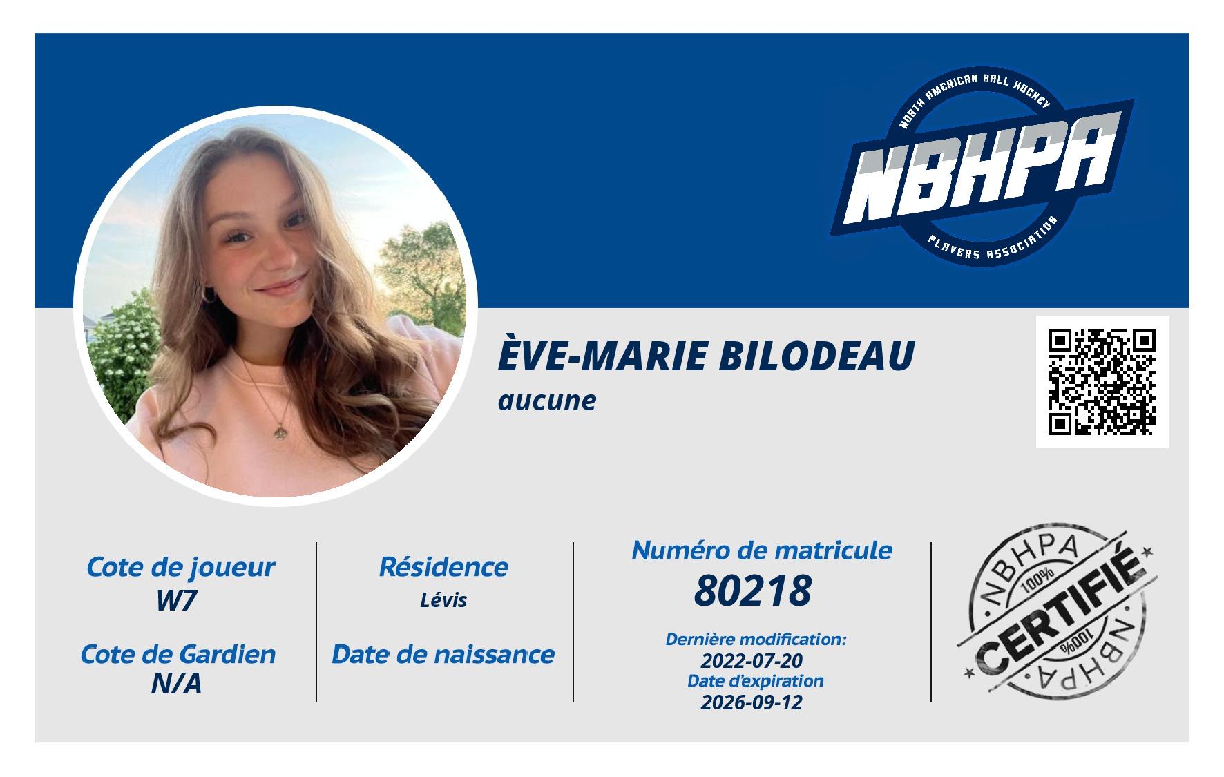 Ève-Marie Bilodeau