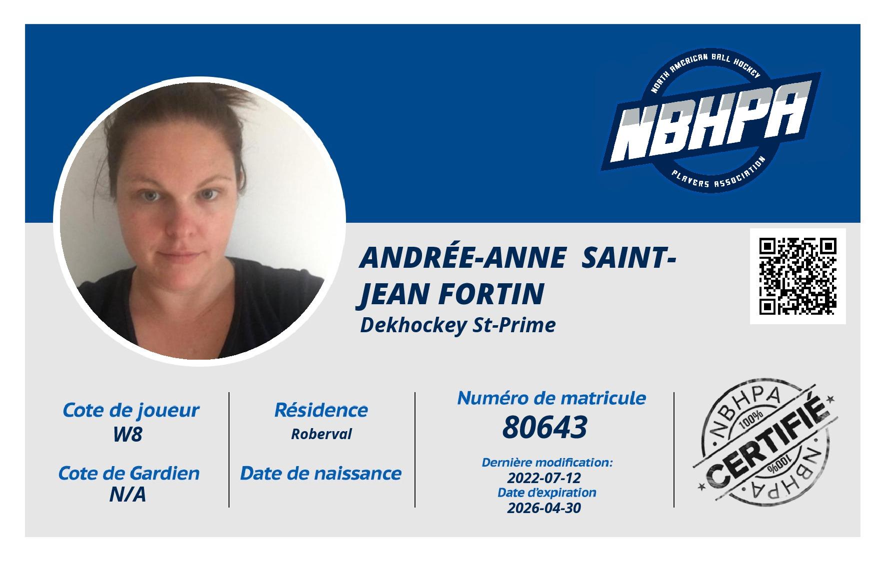 Andrée-Anne  Saint-Jean Fortin