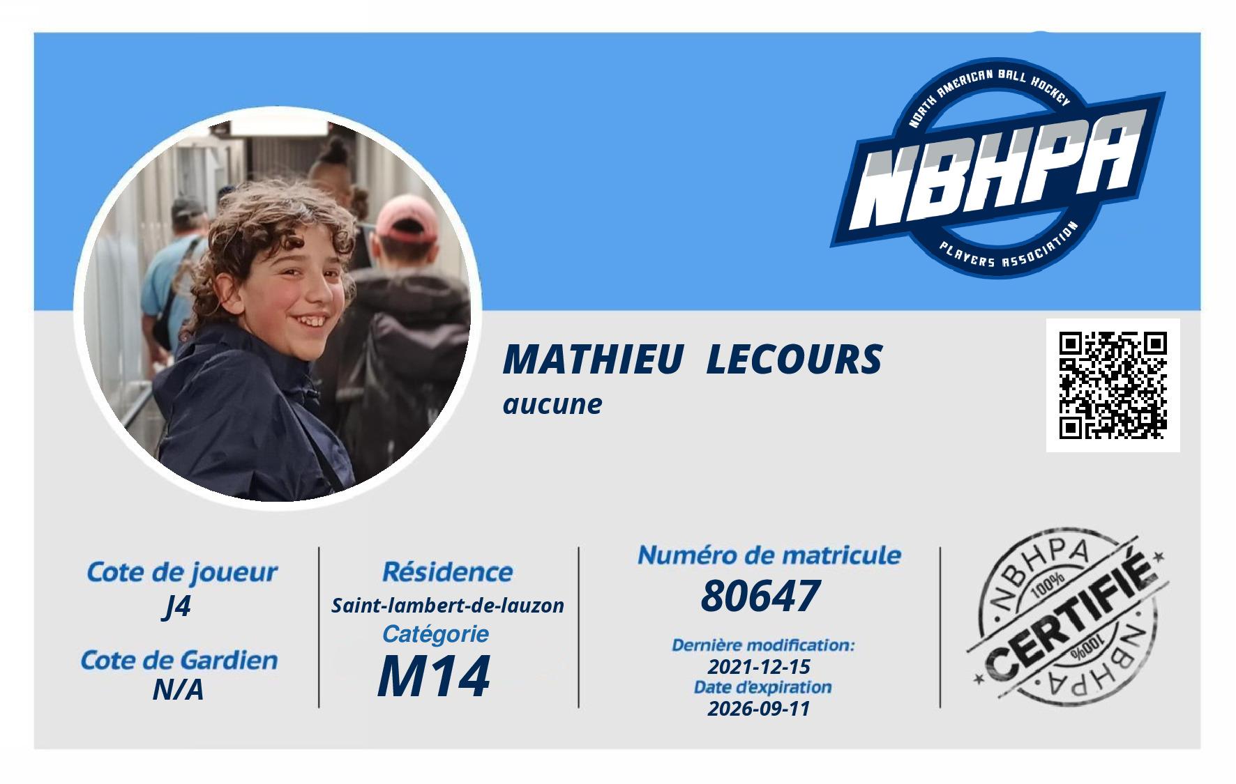 Mathieu  Lecours 