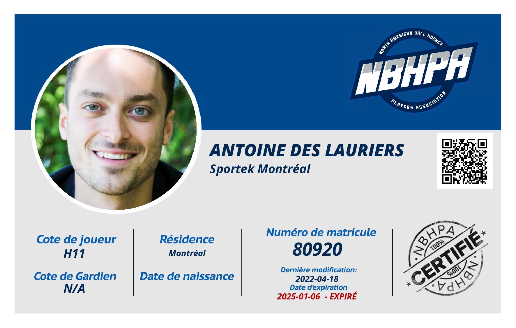 Antoine Des Lauriers