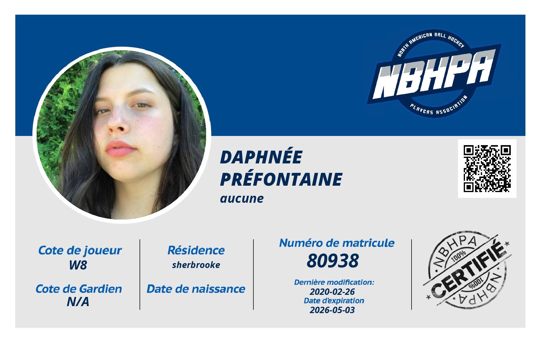 Daphnée  Préfontaine