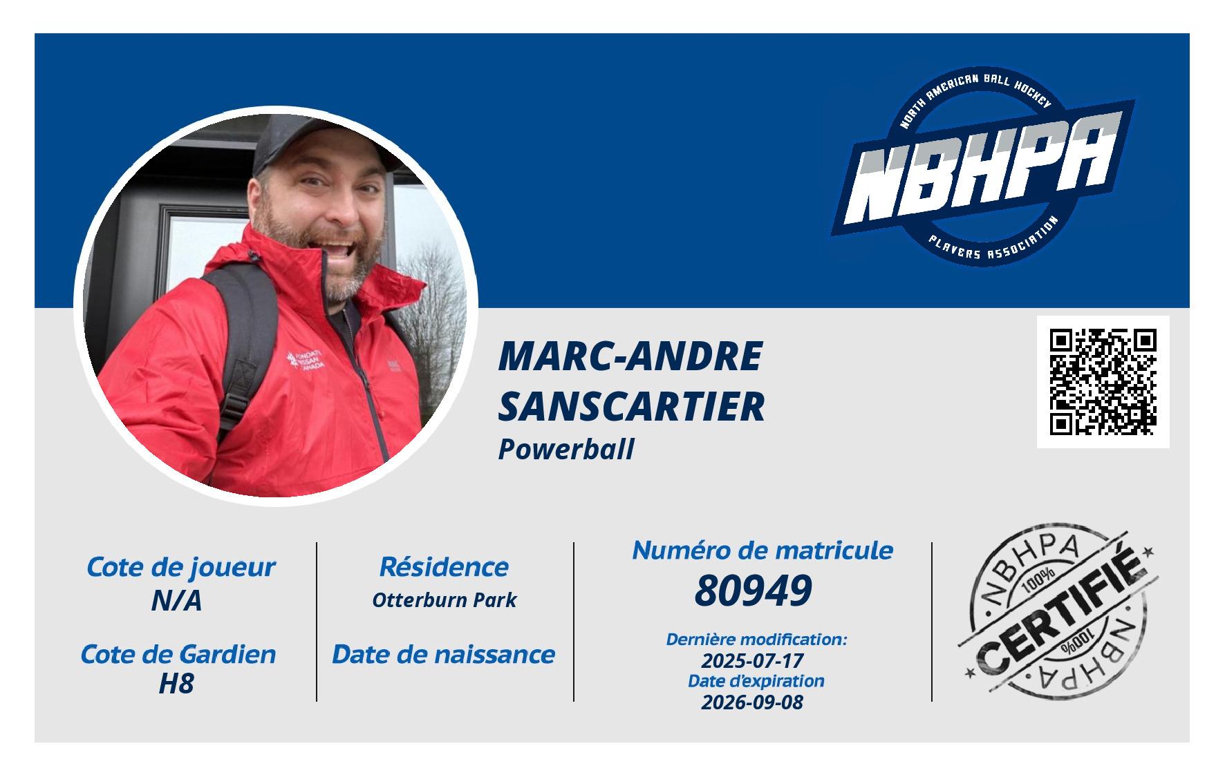 Marc-Andre Sanscartier 