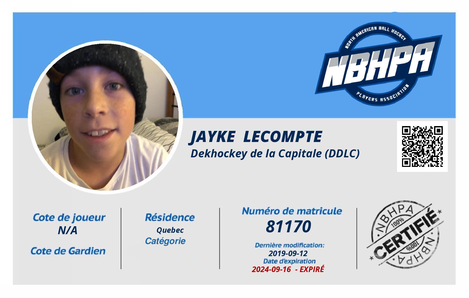 Jayke  Lecompte 