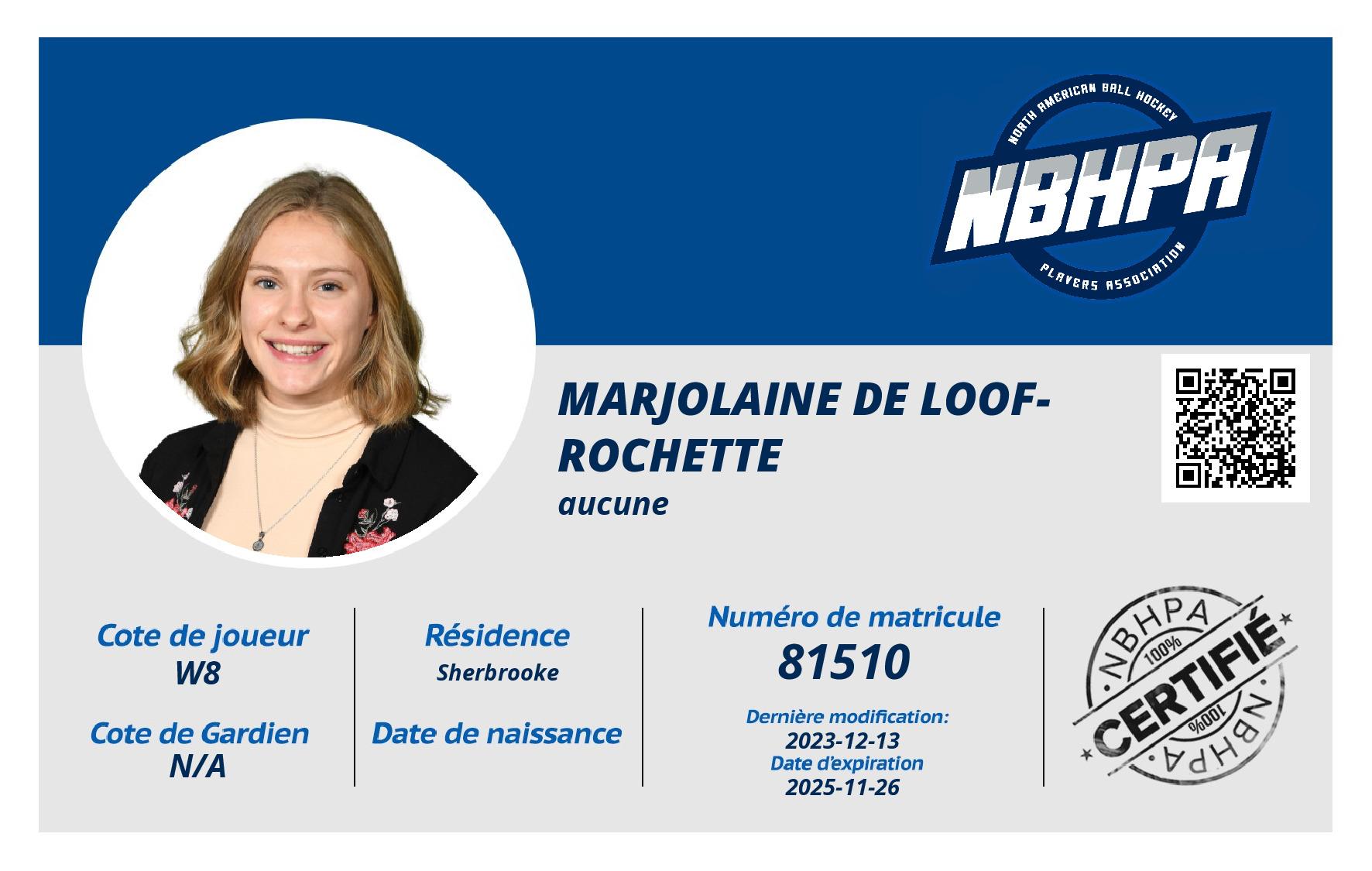 Marjolaine De Loof-Rochette