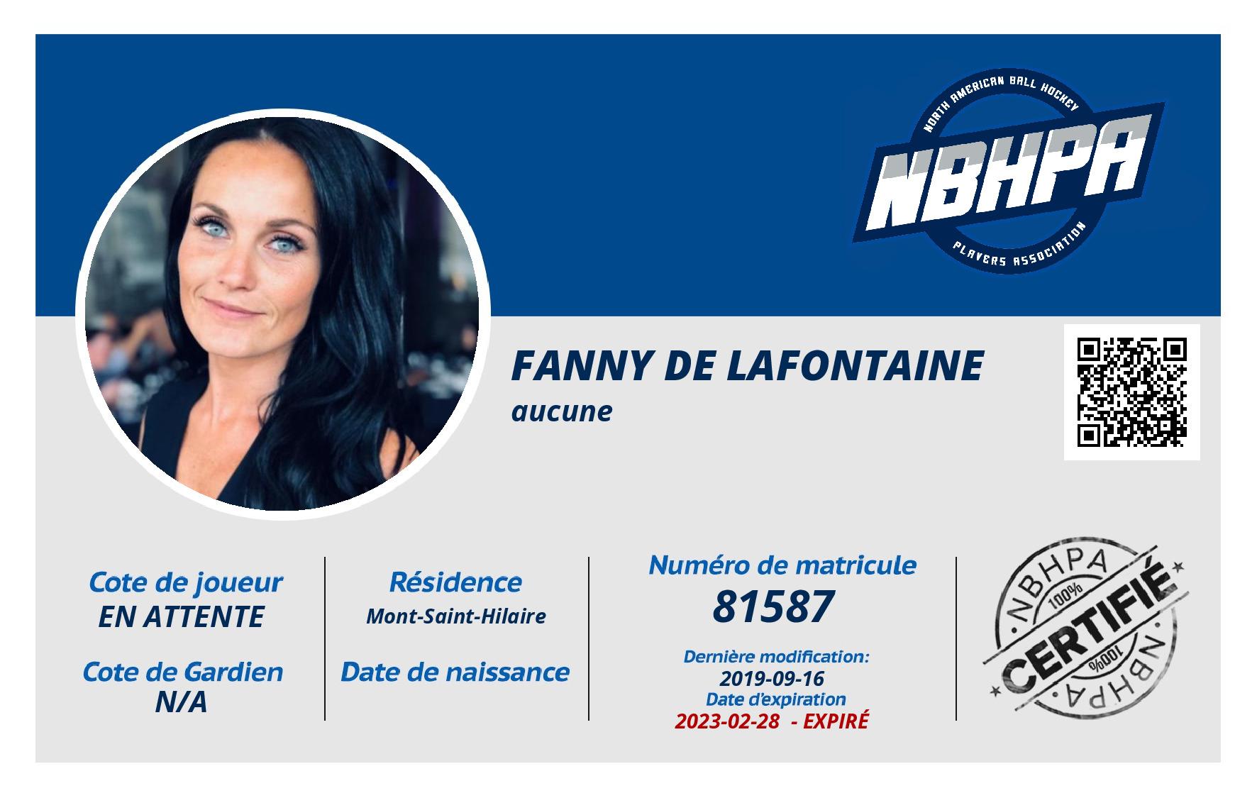 Fanny De Lafontaine
