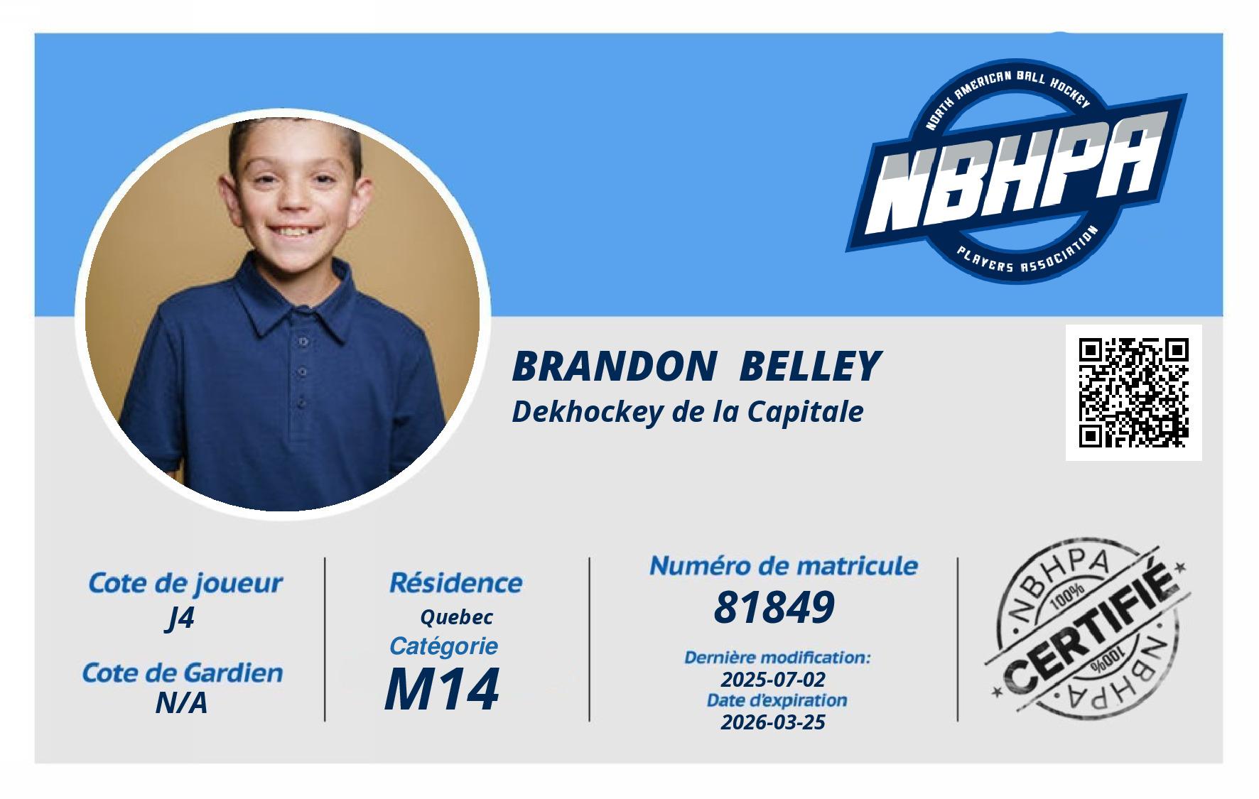 Brandon  Belley
