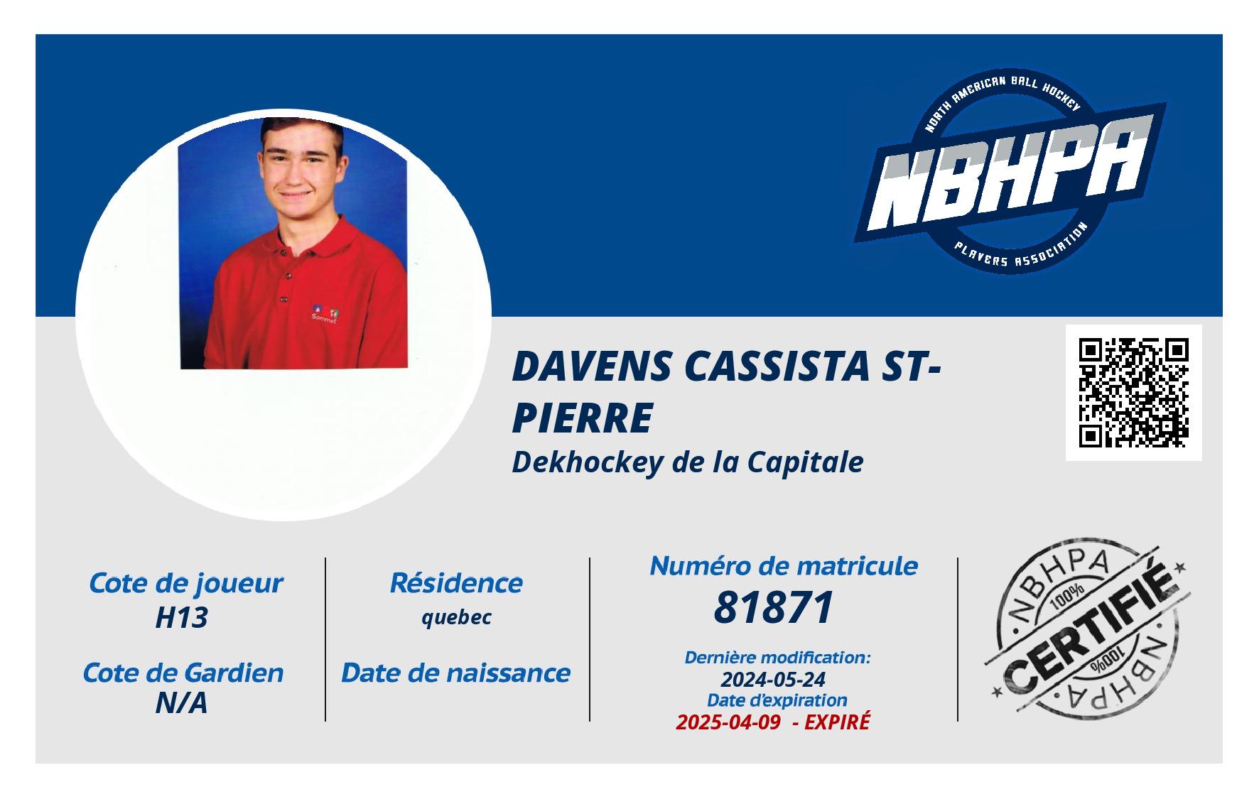 Davens Cassista St-Pierre