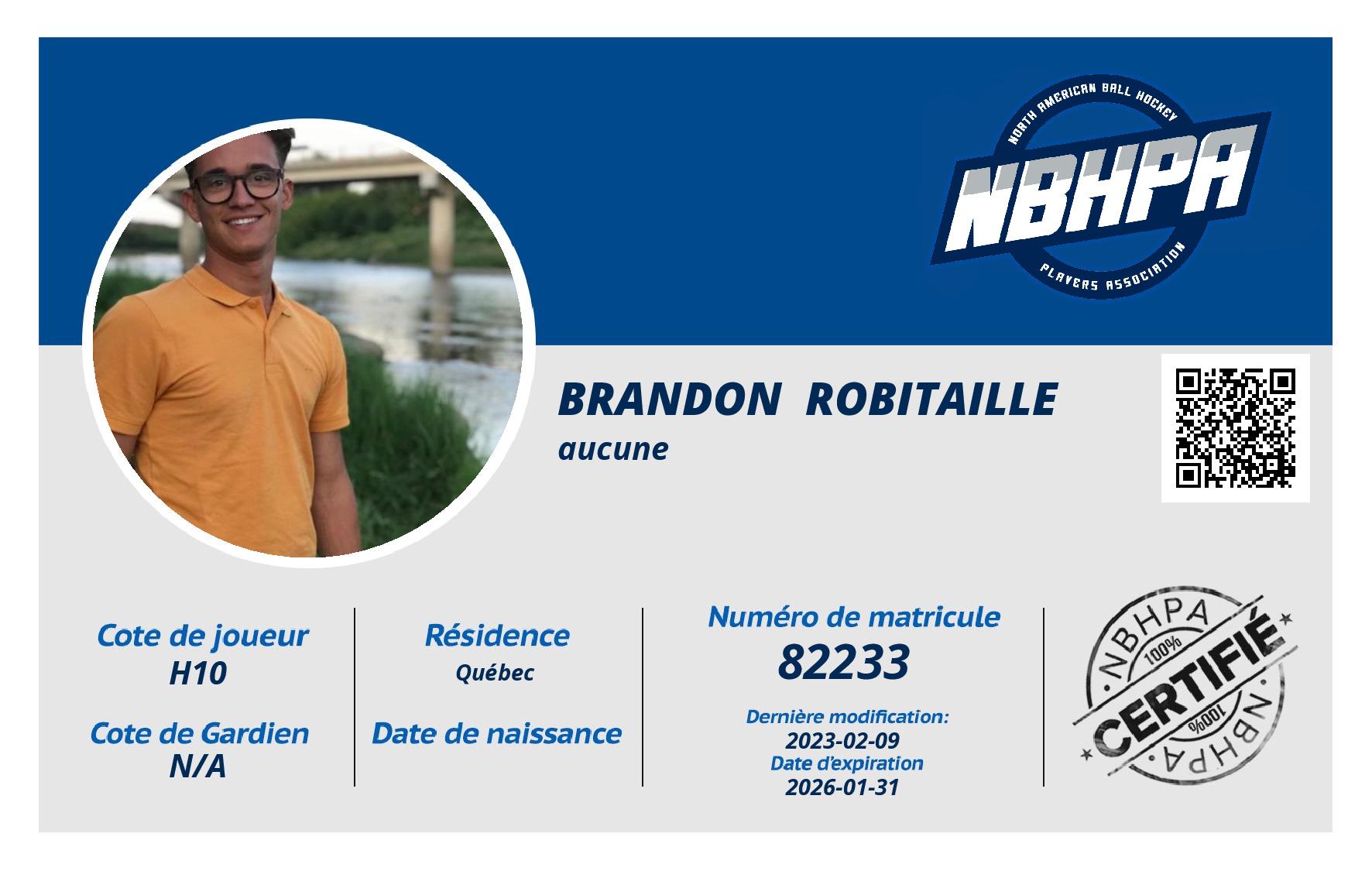 Brandon  Robitaille 