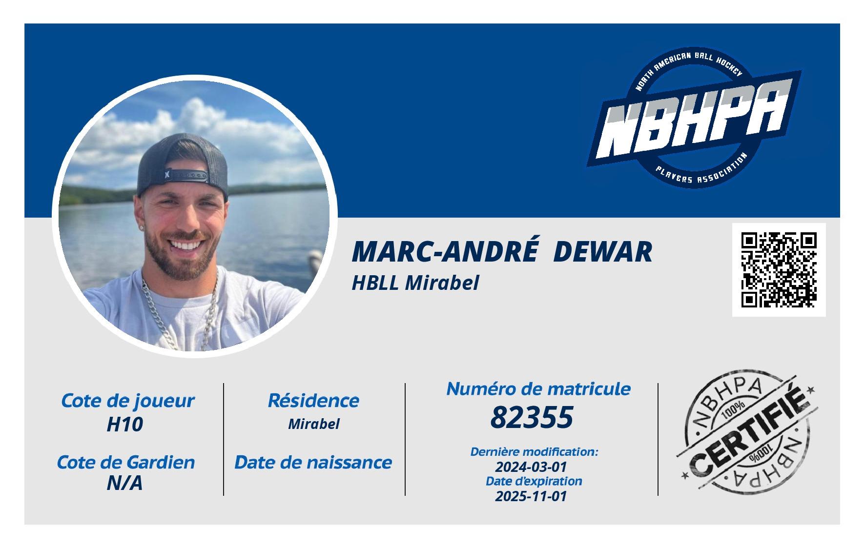 Marc-André  Dewar