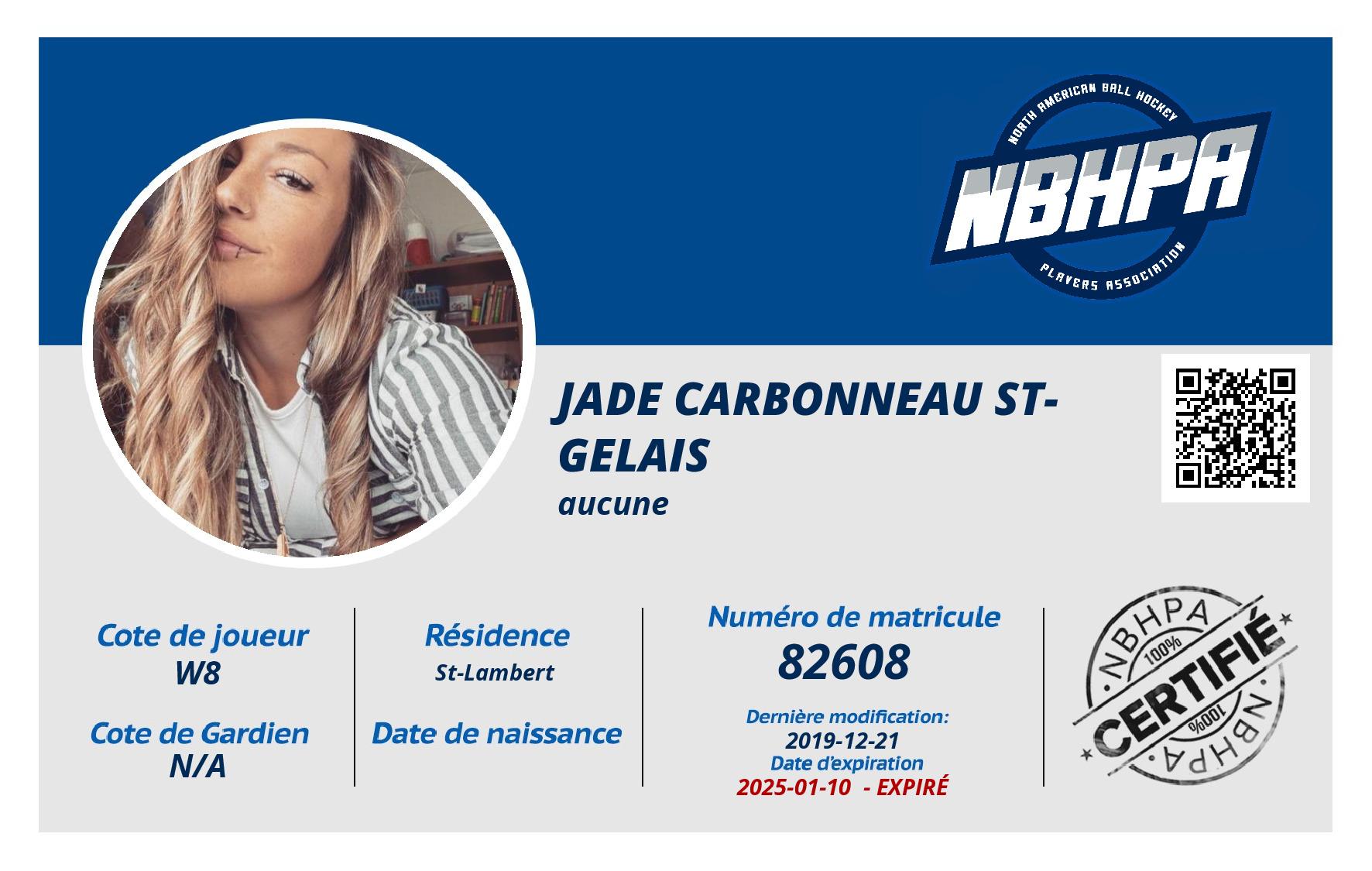 Jade Carbonneau St-gelais
