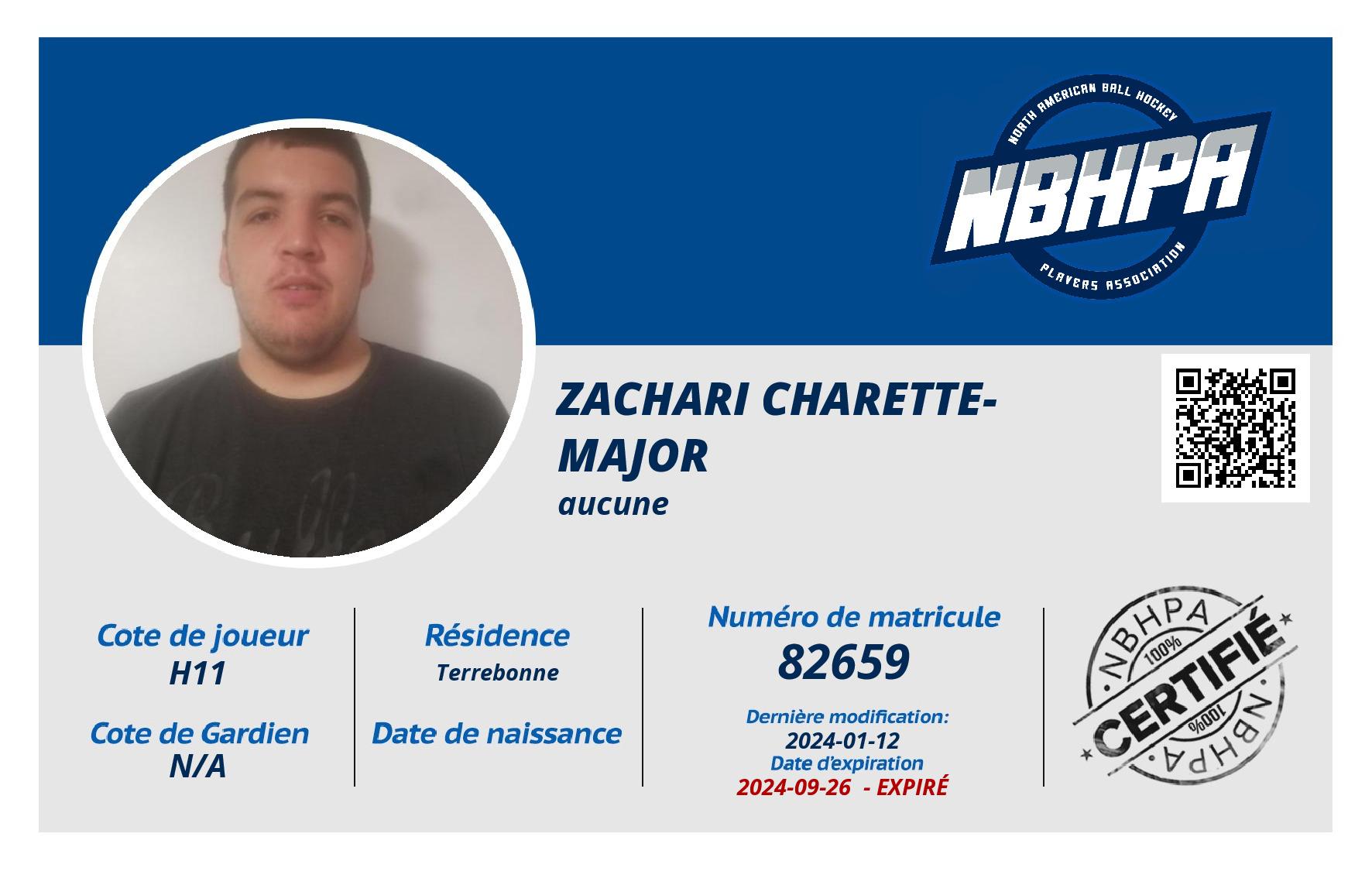 Zachari Charette-major 