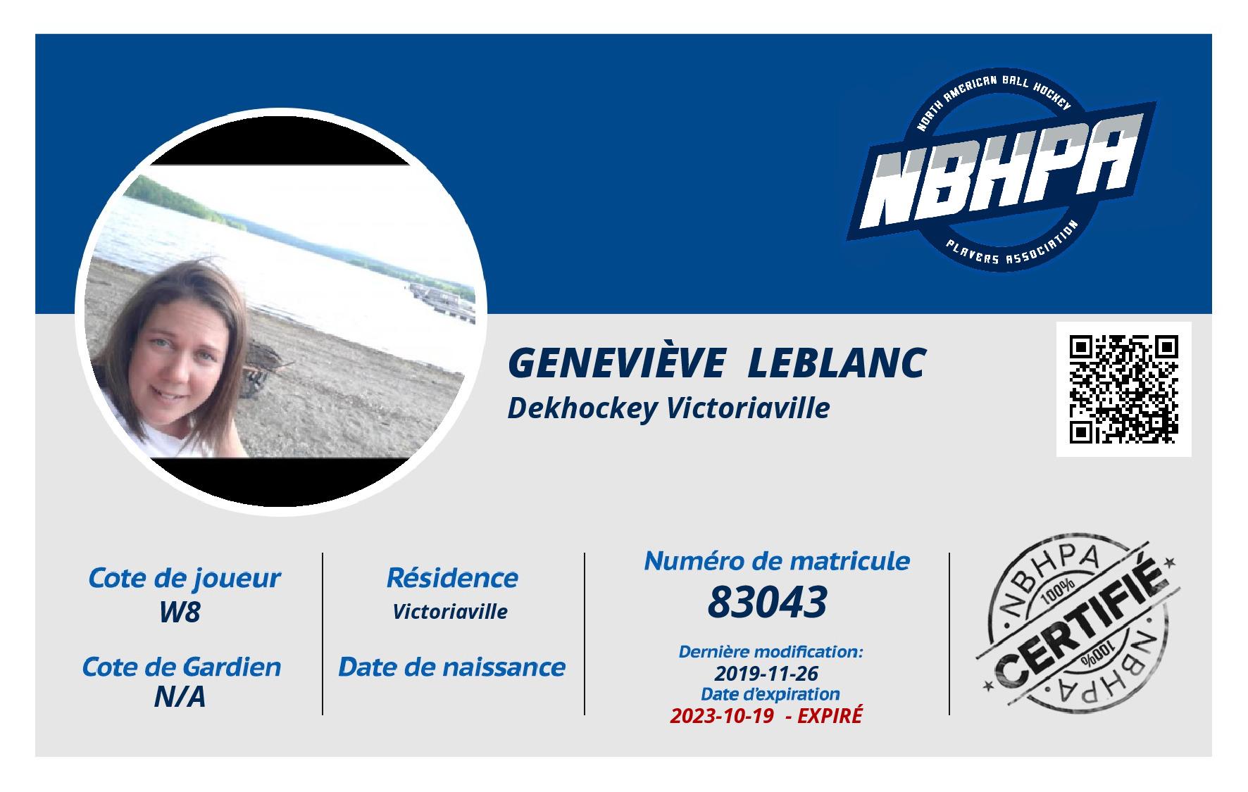 Geneviève  Leblanc