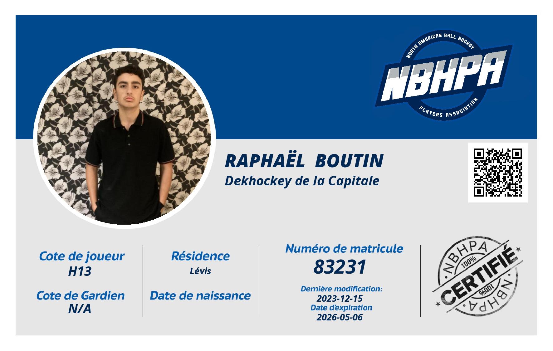 Raphaël  Boutin