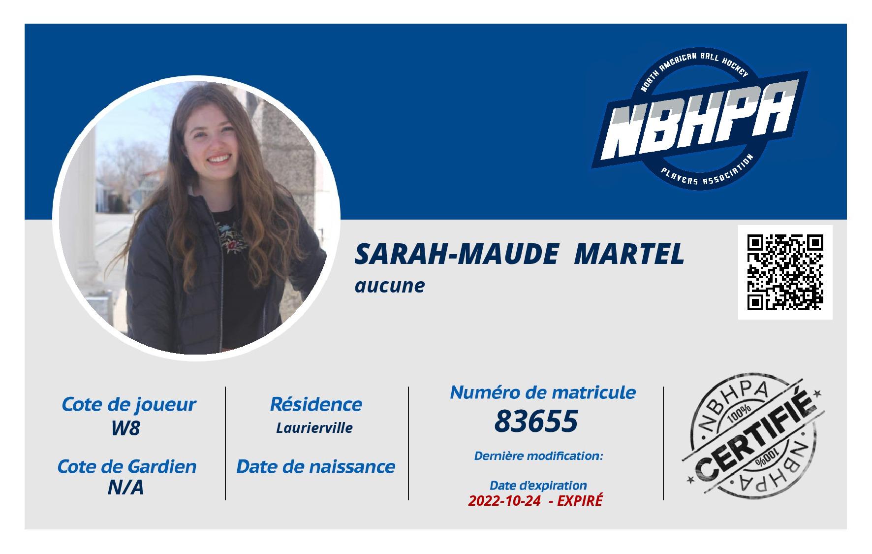 Sarah-Maude  Martel 