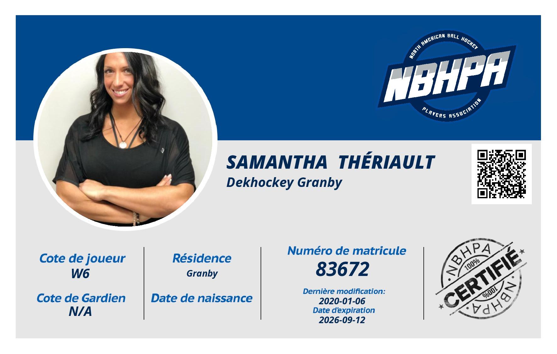 Samantha  Thériault 