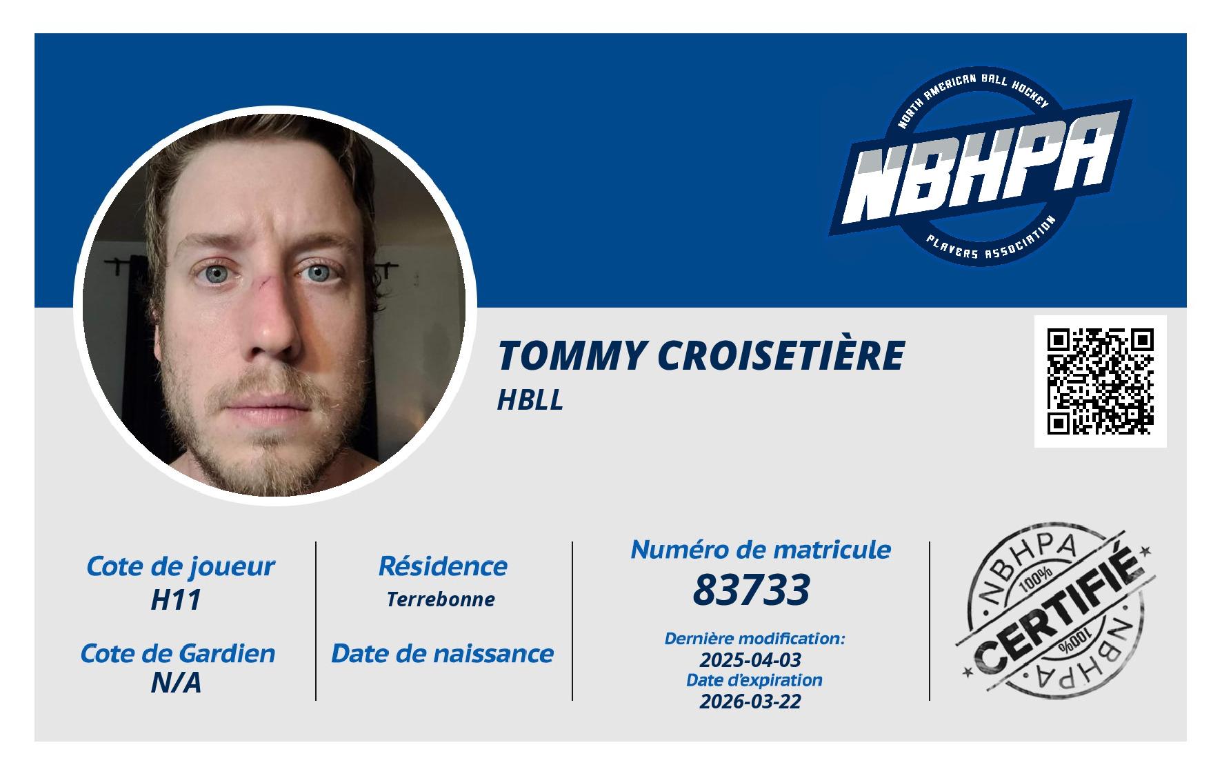 Tommy Croisetière 