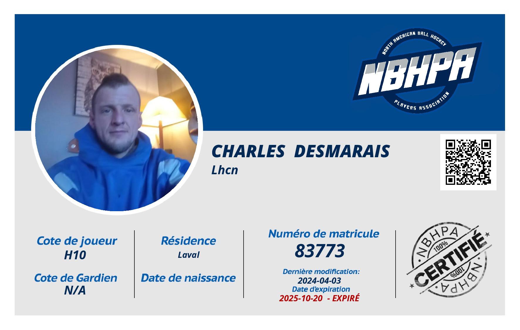 Charles  Desmarais 