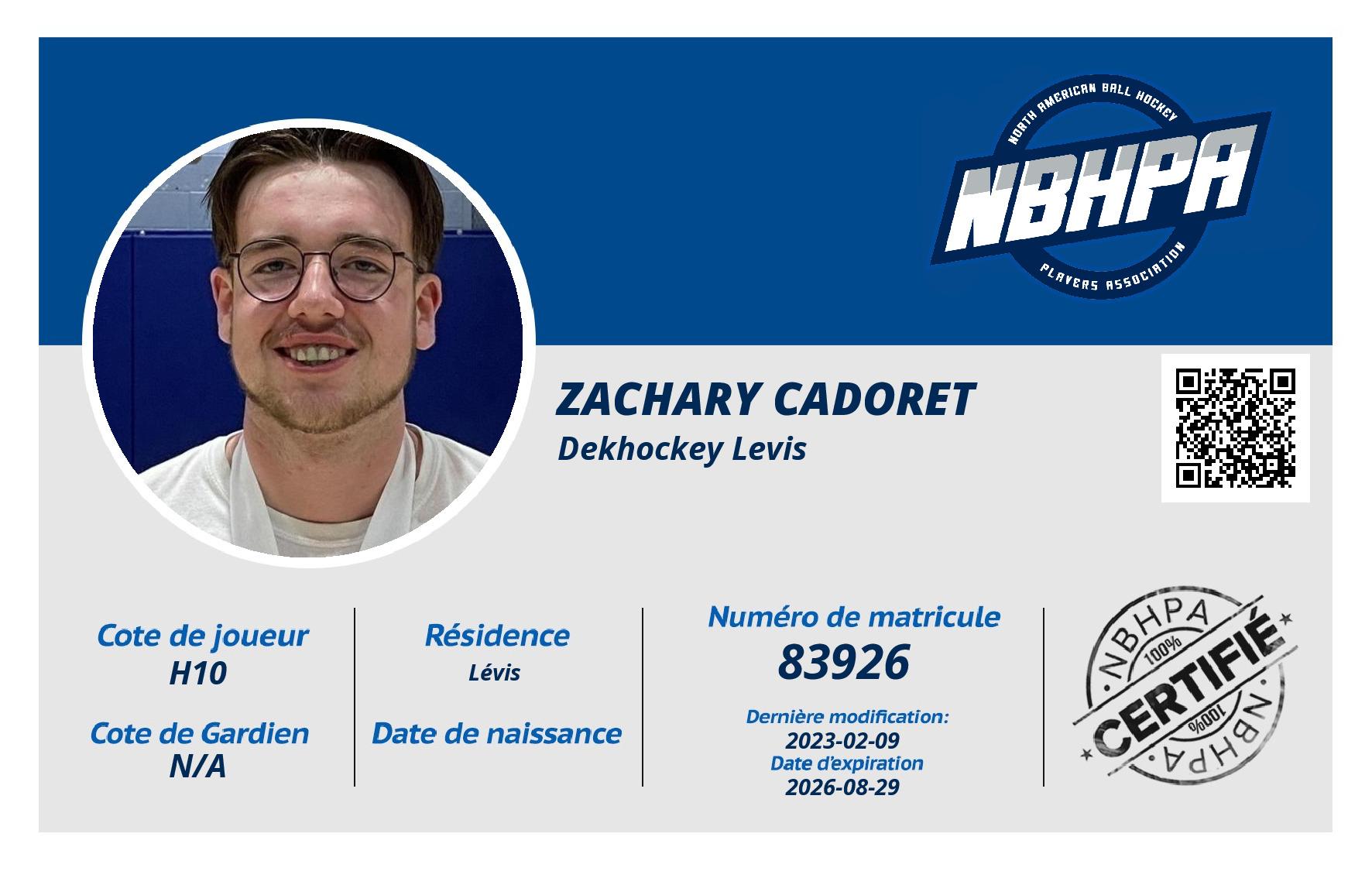 Zachary Cadoret 