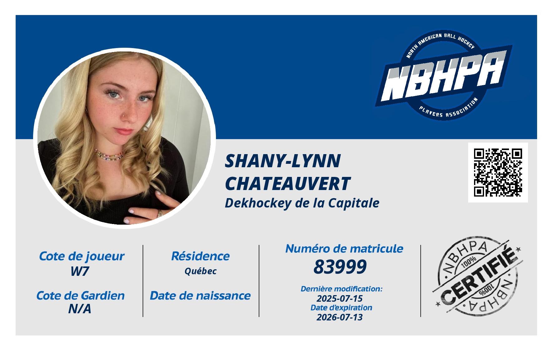Shany-Lynn Chateauvert