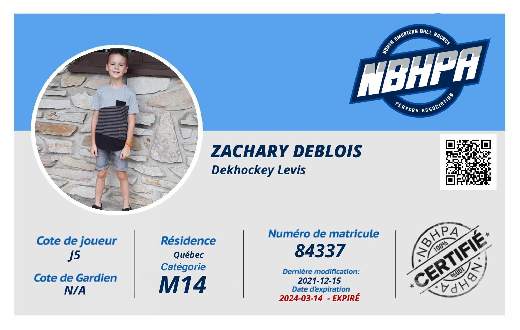 Zachary Deblois