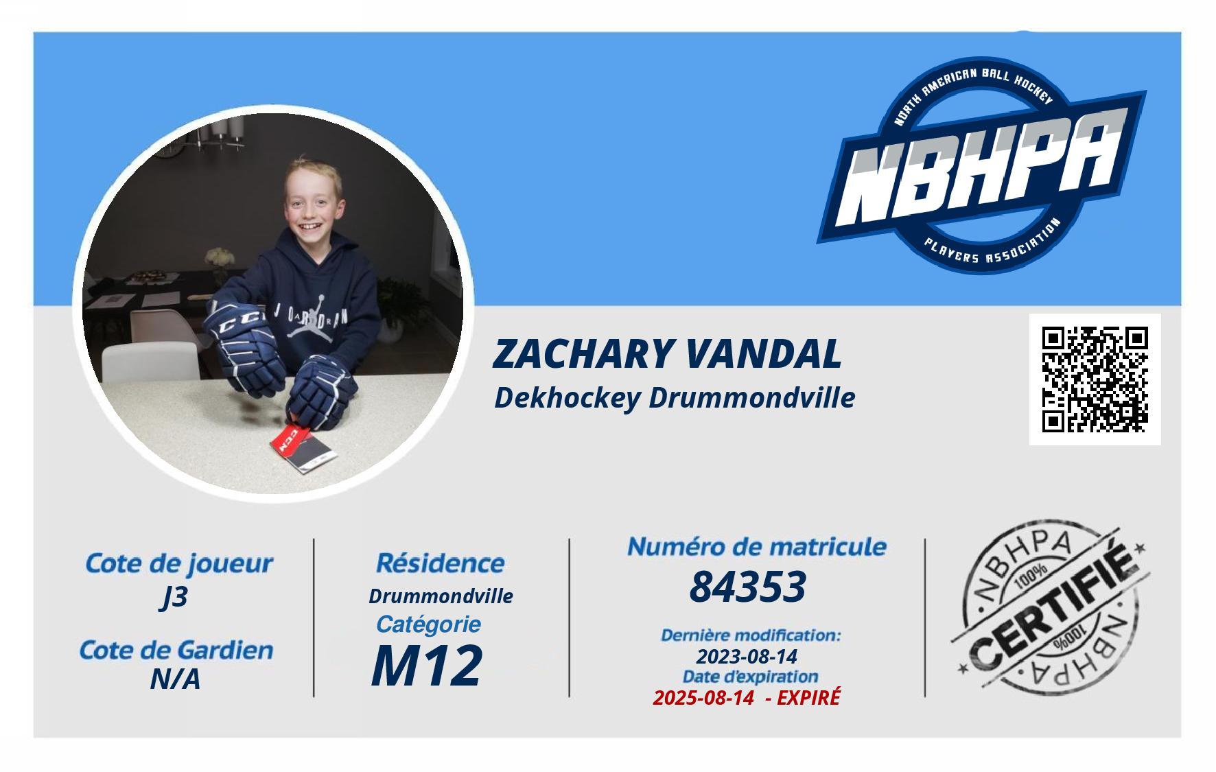 Zachary Vandal