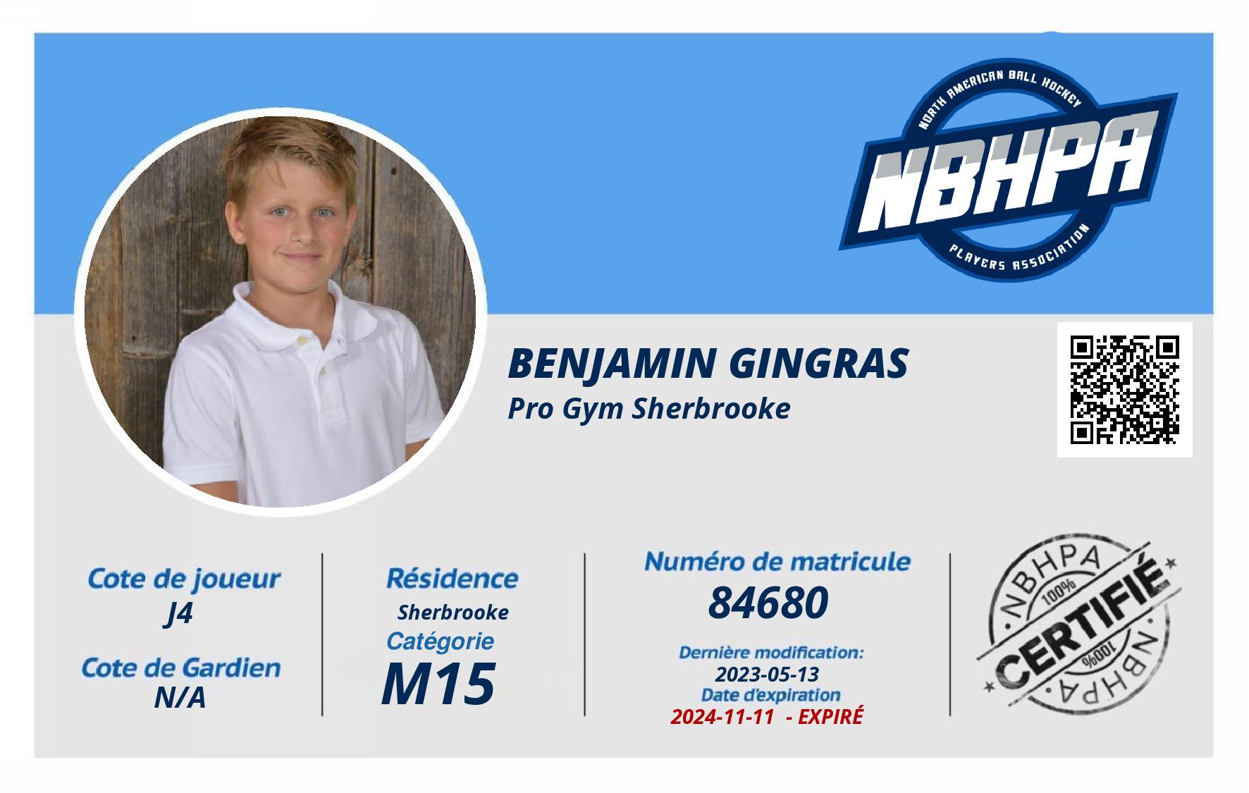 Benjamin Gingras