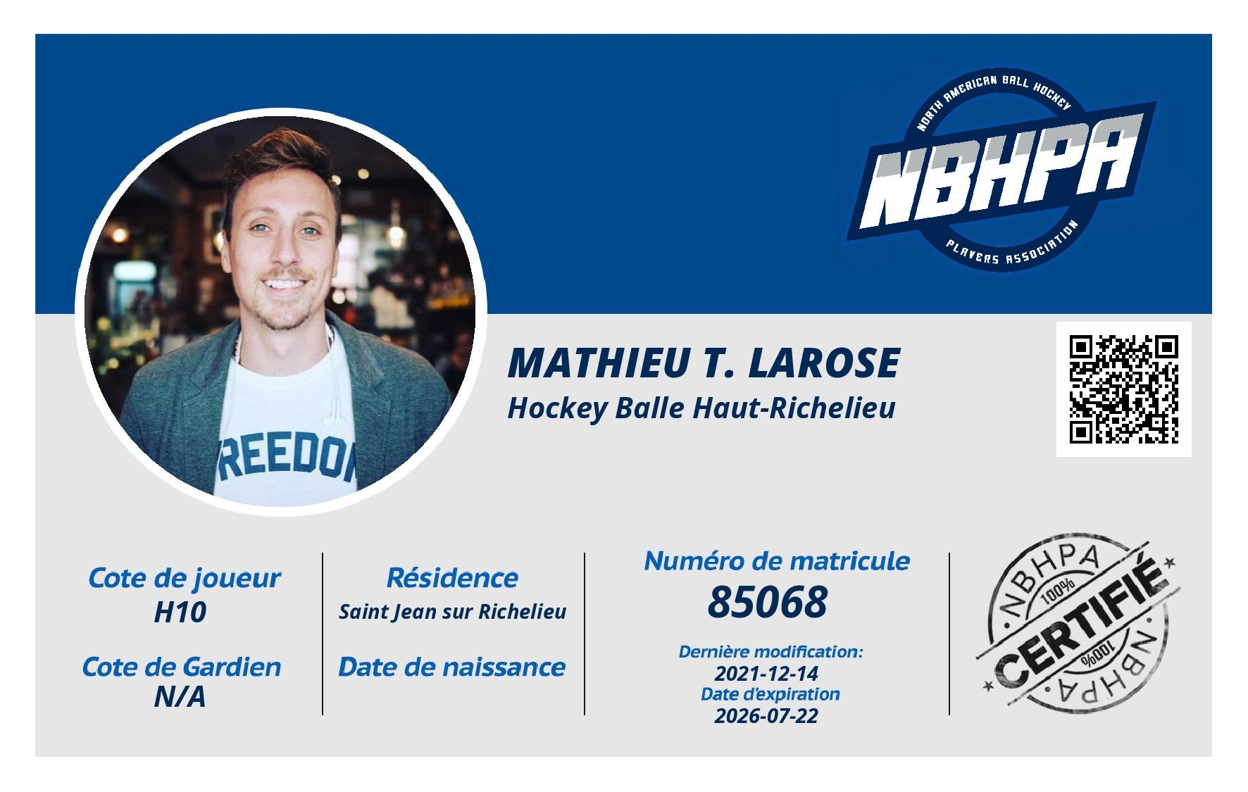 Mathieu T. Larose