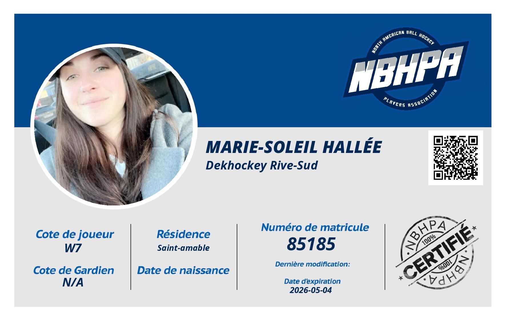 Marie-Soleil Hallée