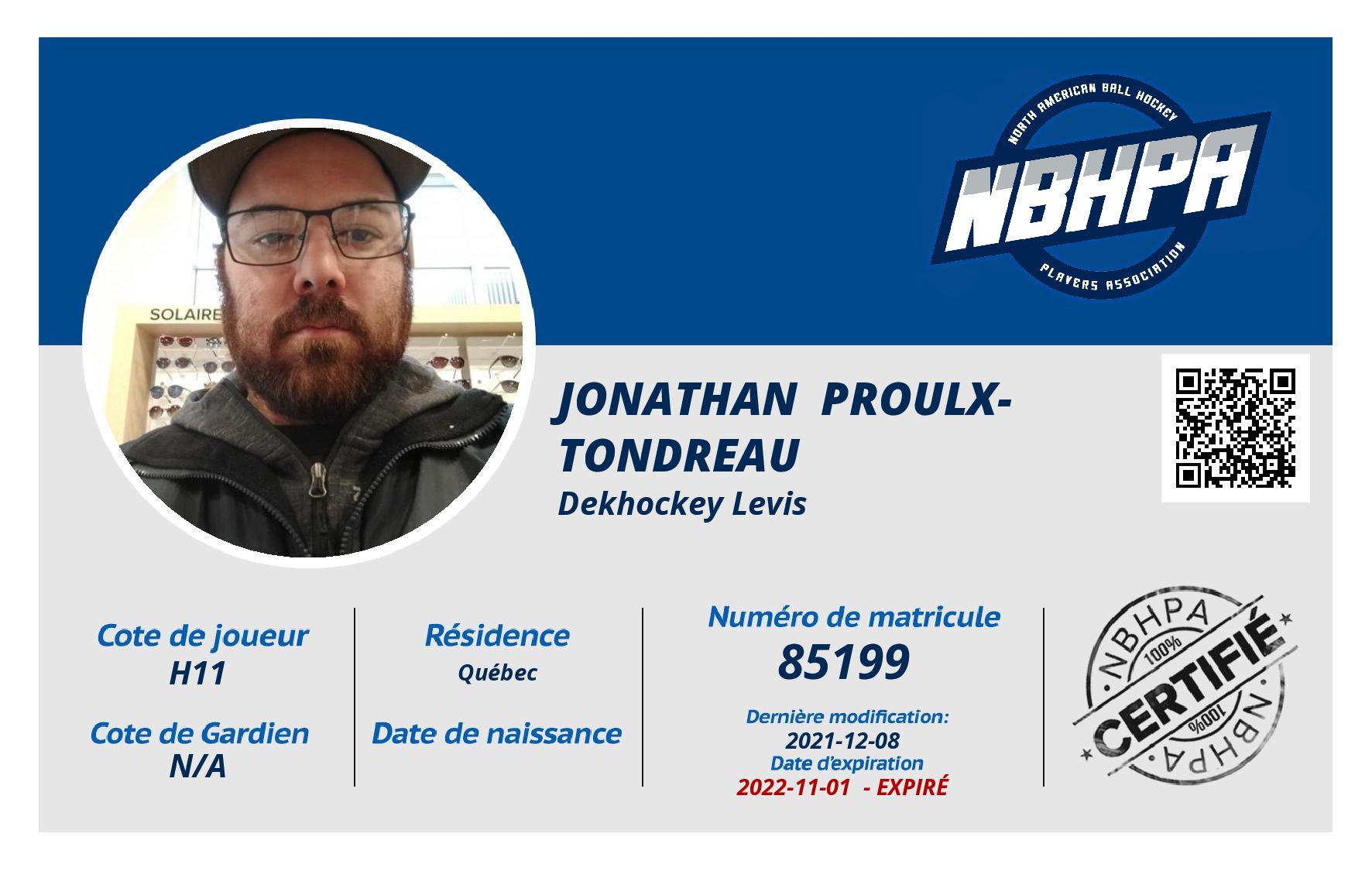 Jonathan  Proulx-Tondreau