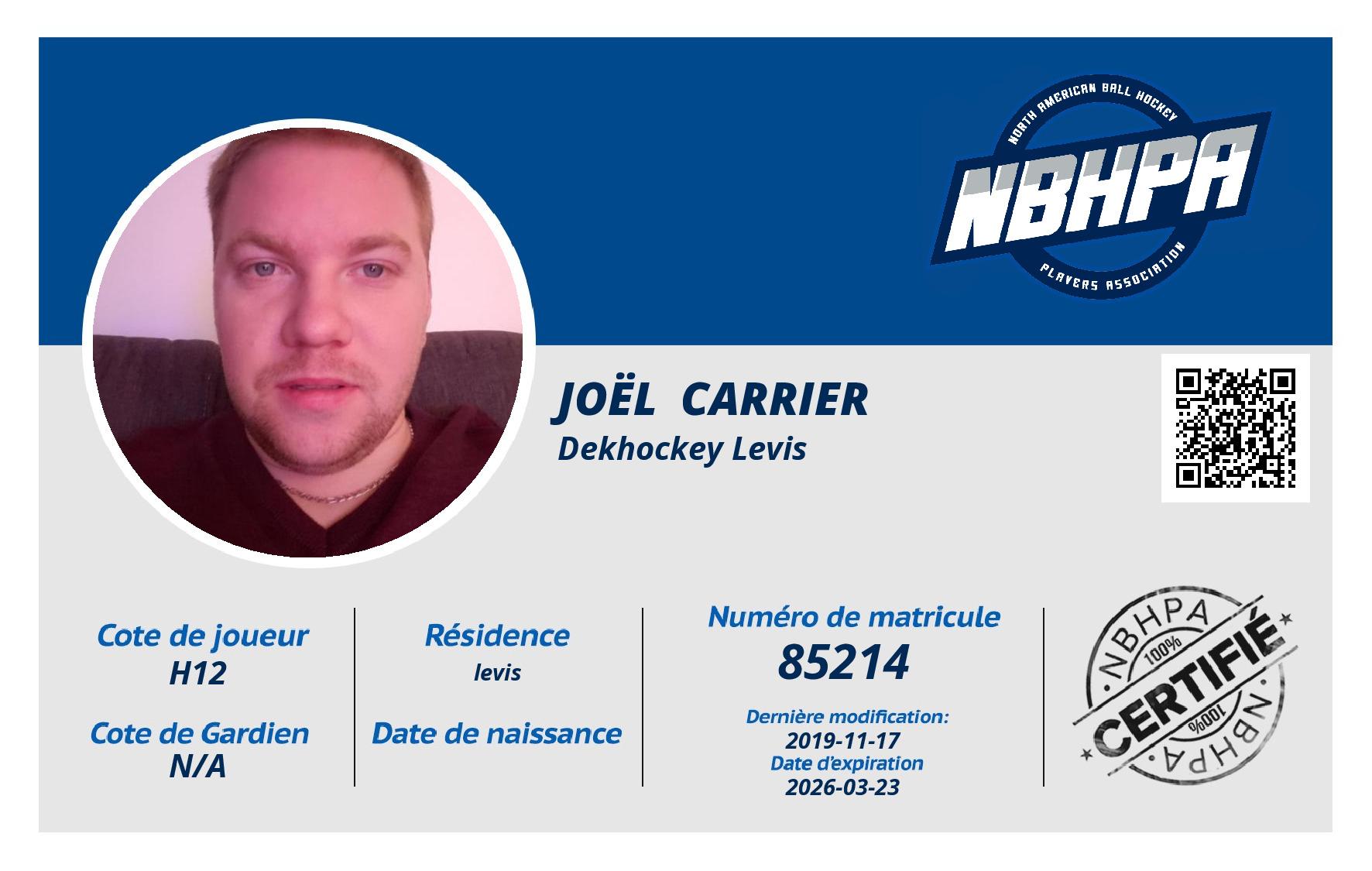 Joël  Carrier