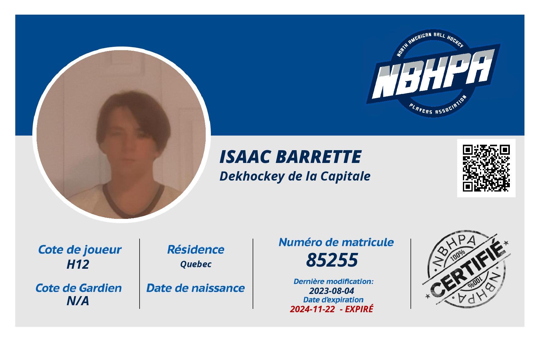 Isaac Barrette