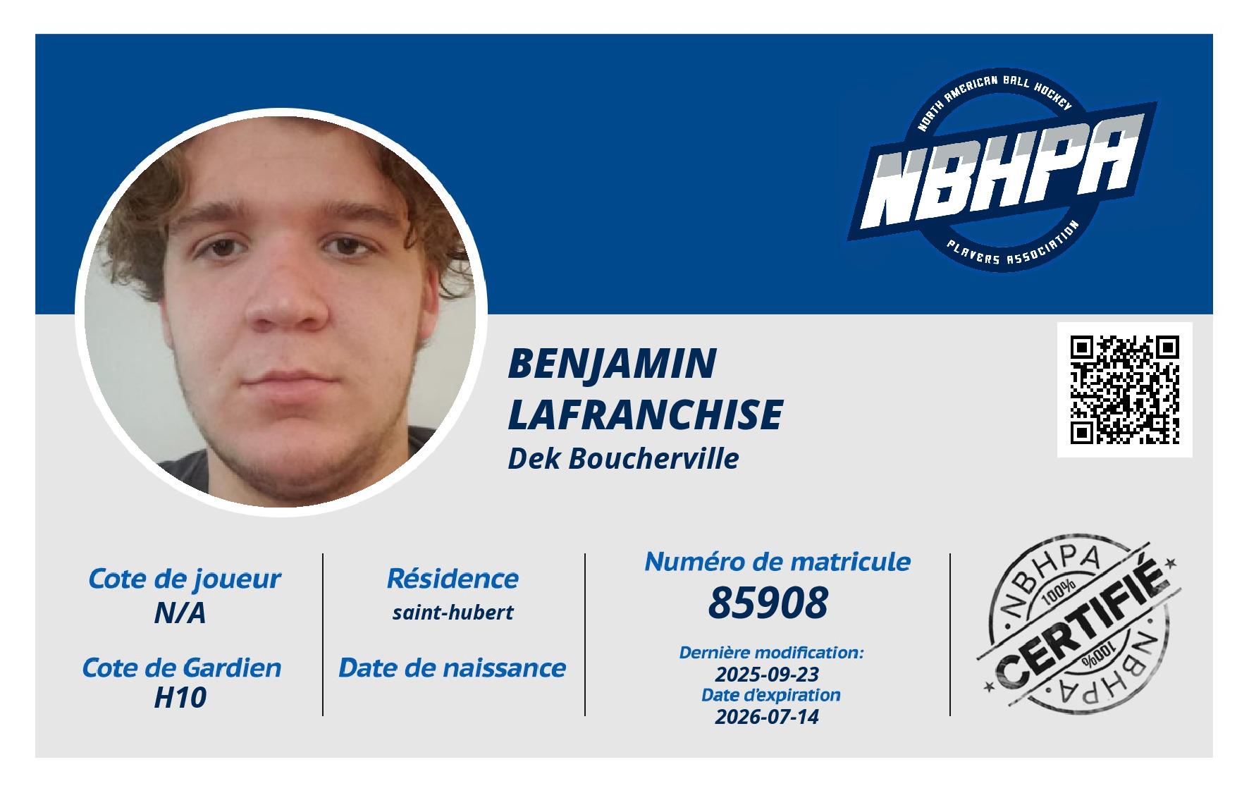 Benjamin Lafranchise