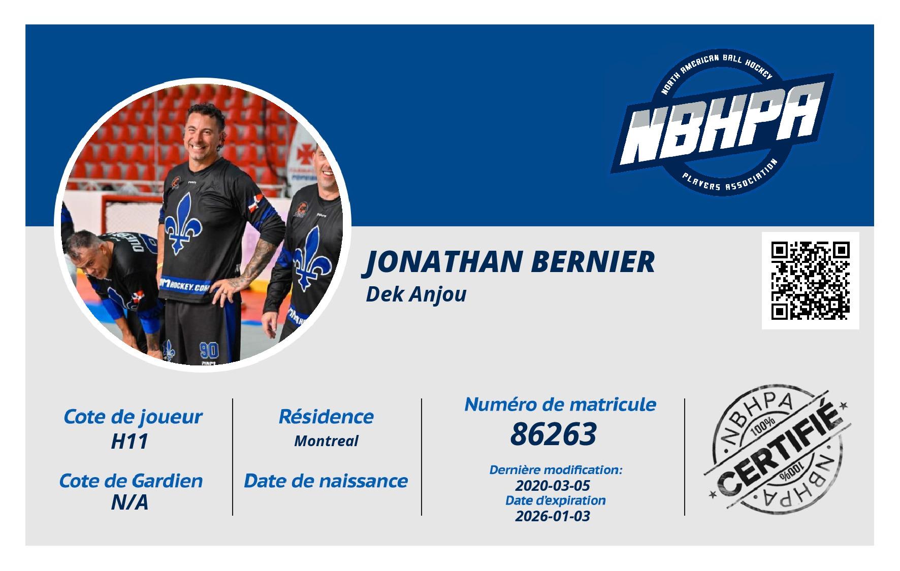 Jonathan Bernier