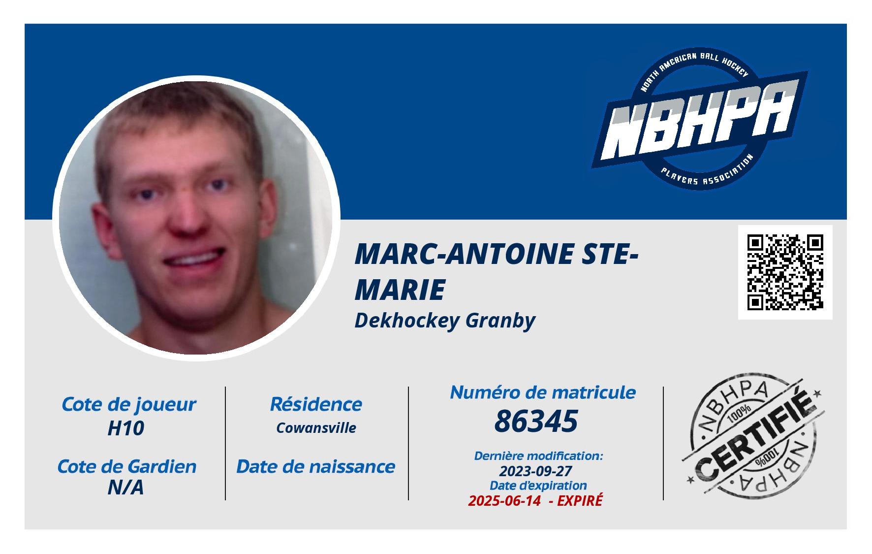 Marc-Antoine Ste-Marie