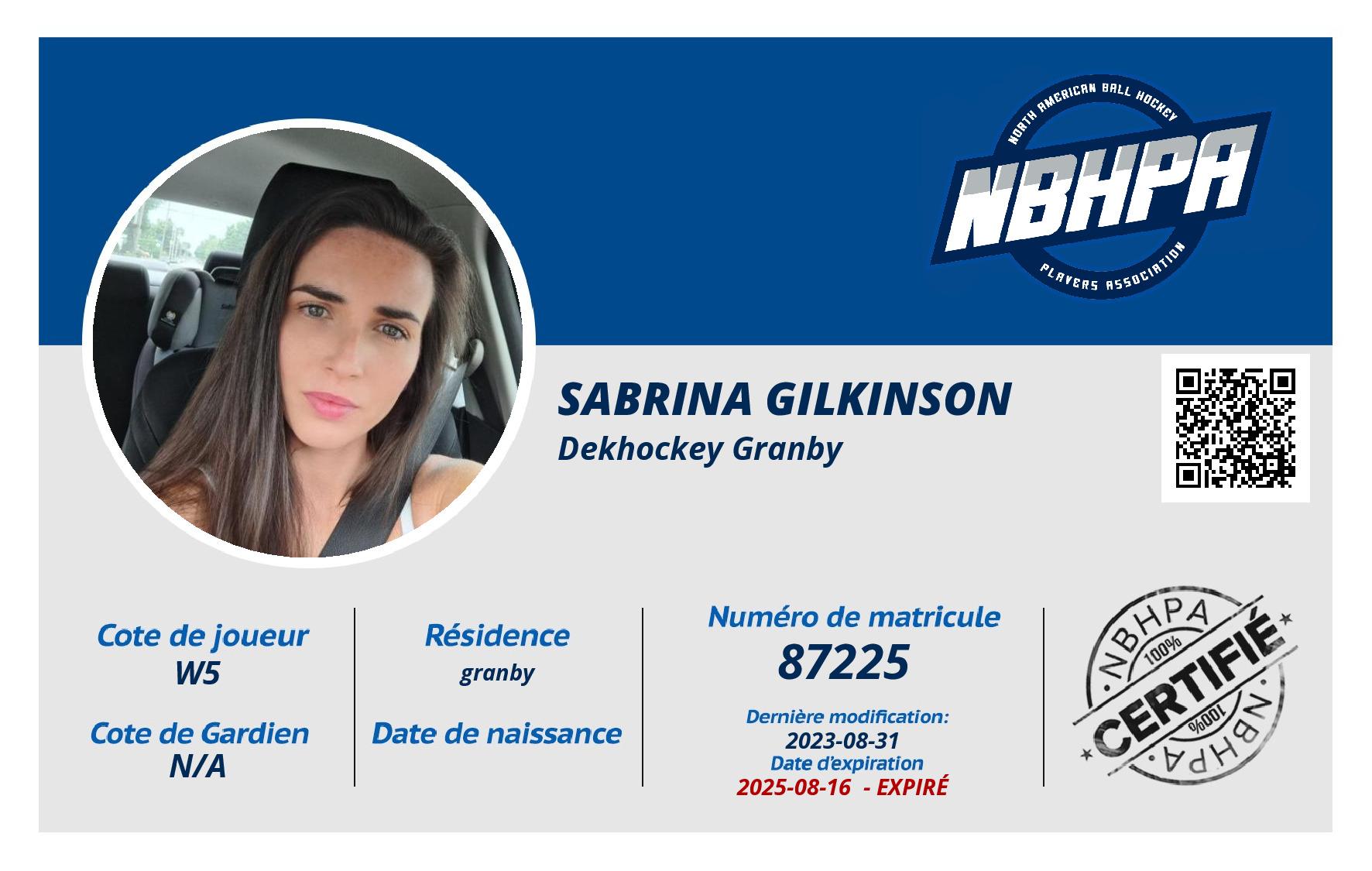 Sabrina Gilkinson
