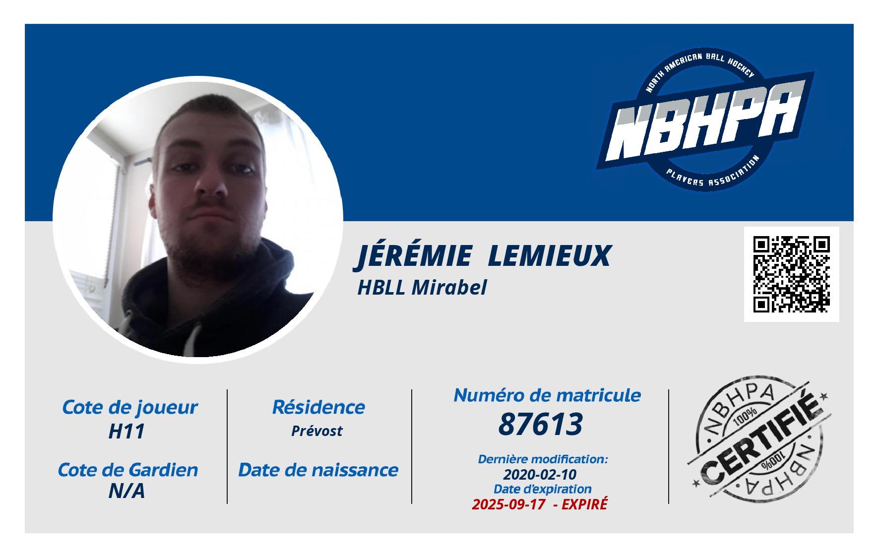 Jérémie  Lemieux 