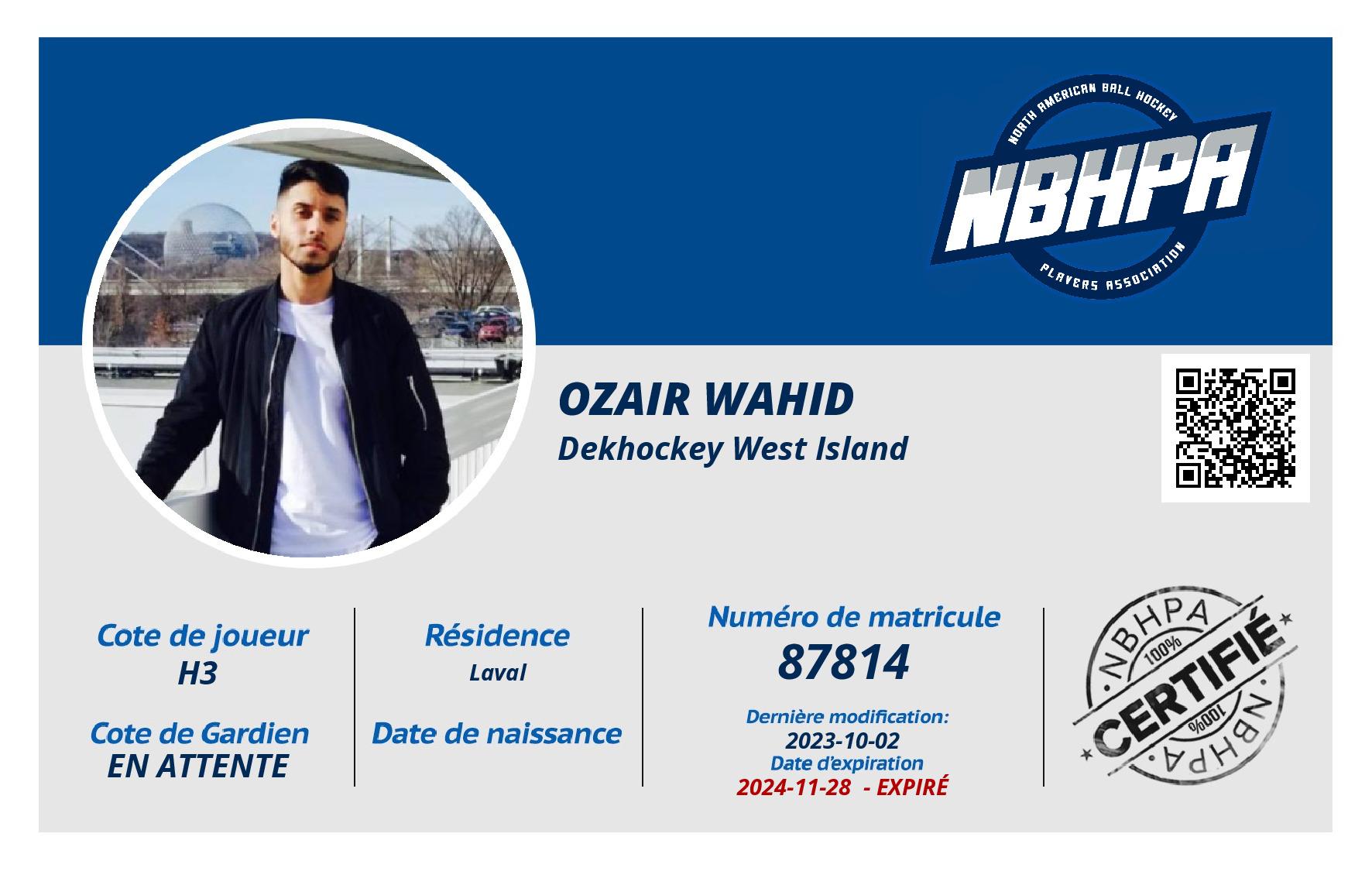 Ozair Wahid
