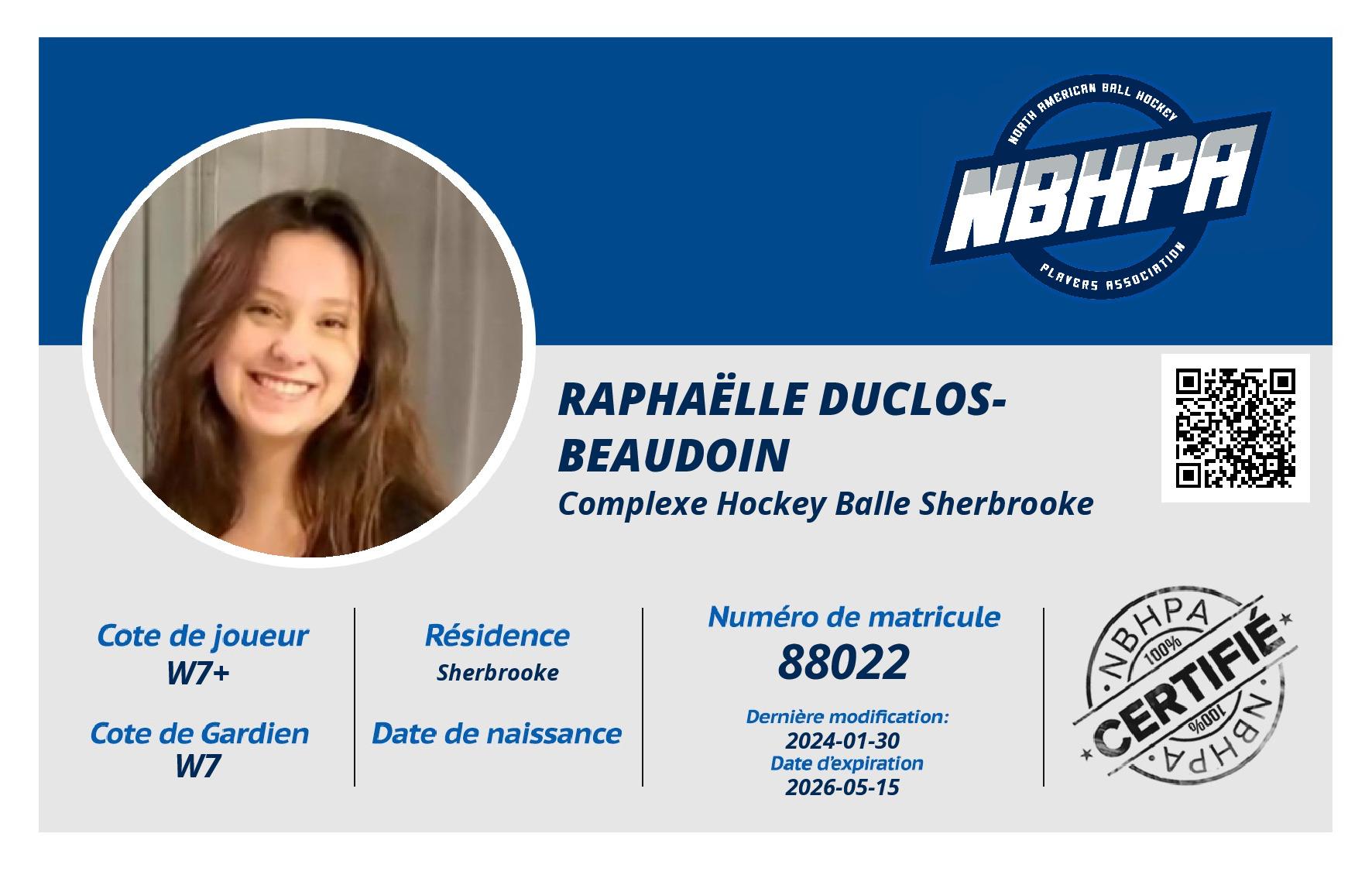 Raphaëlle Duclos-Beaudoin