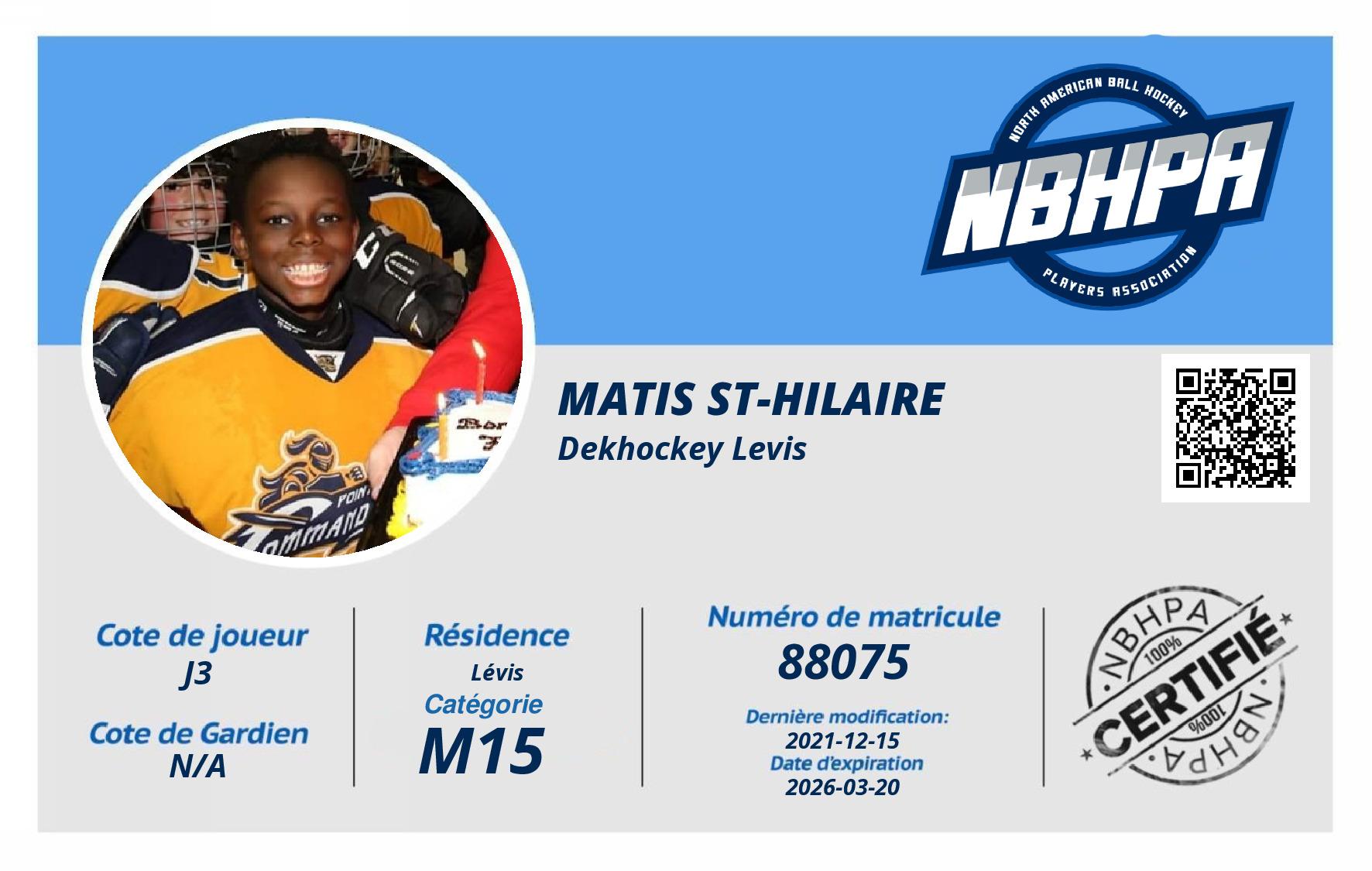 Matis St-Hilaire 