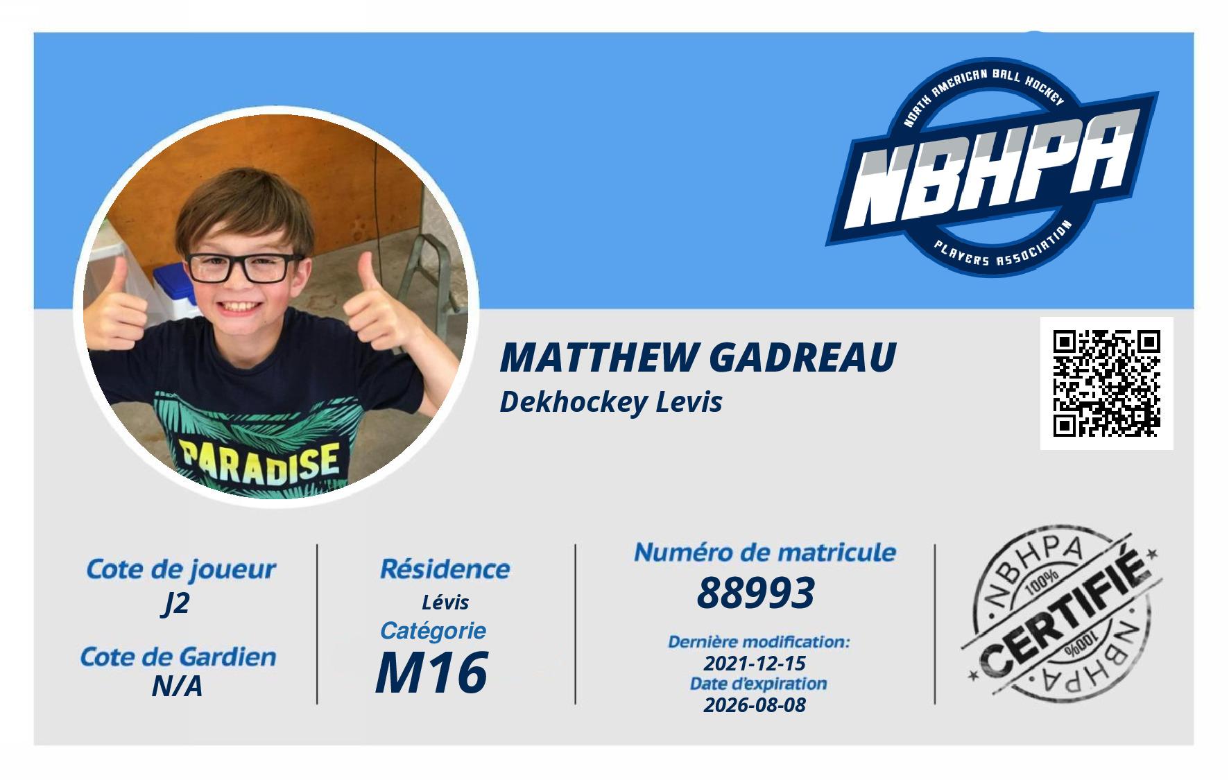 Matthew Gadreau