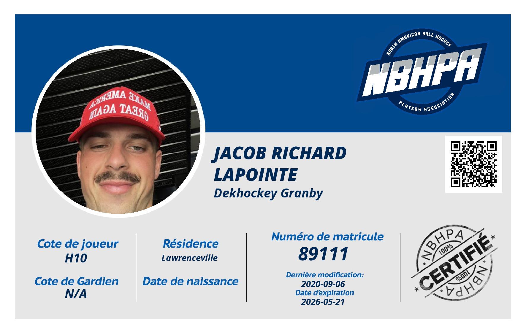 Jacob Richard lapointe