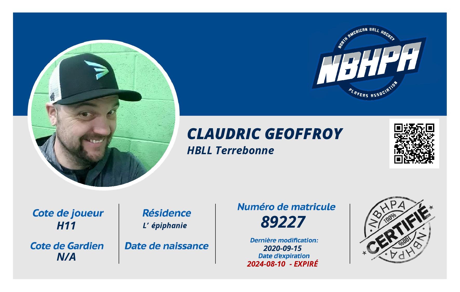 Claudric Geoffroy 