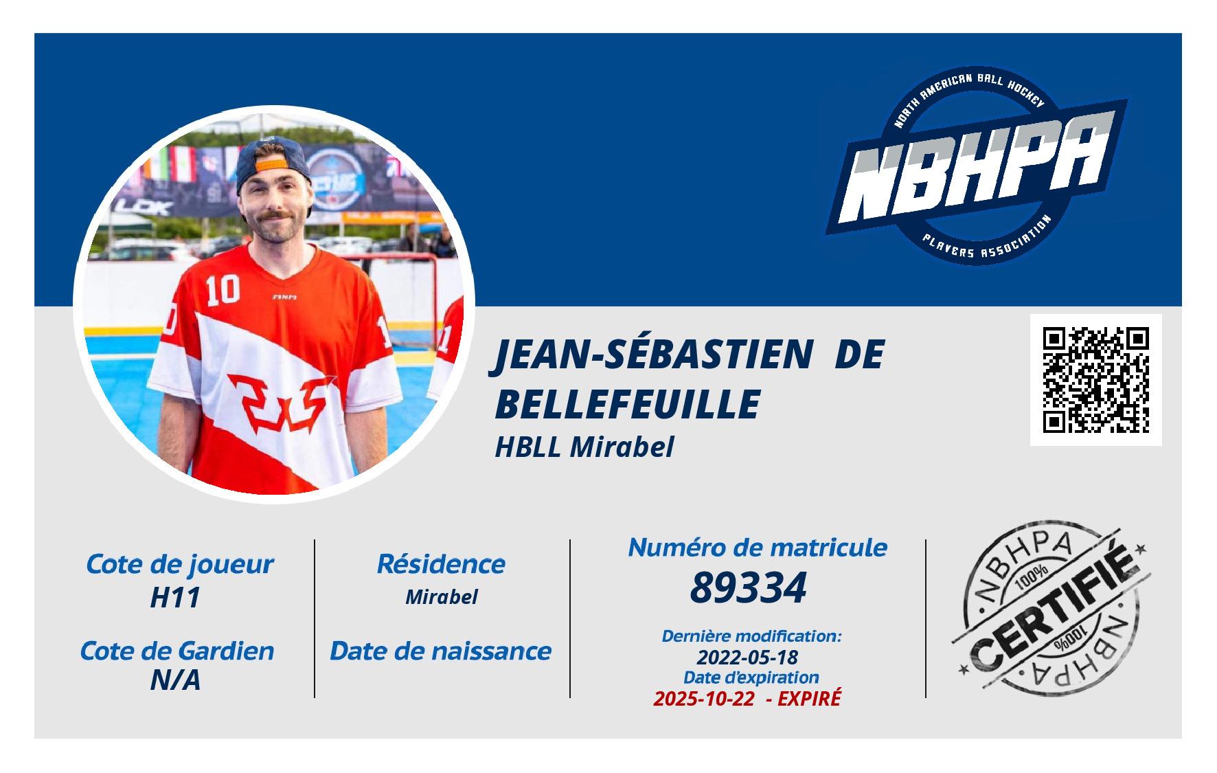 Jean-Sébastien  De Bellefeuille 