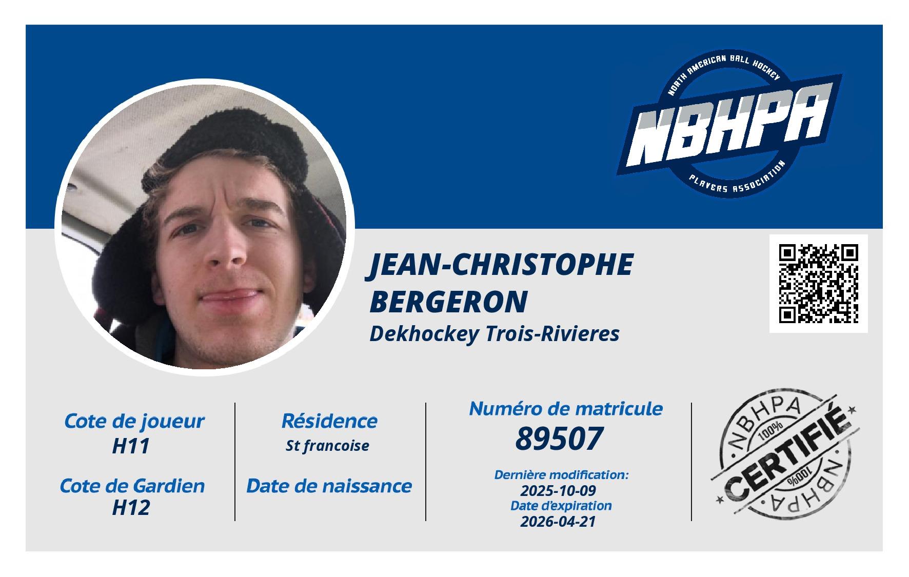 Jean-Christophe  Bergeron