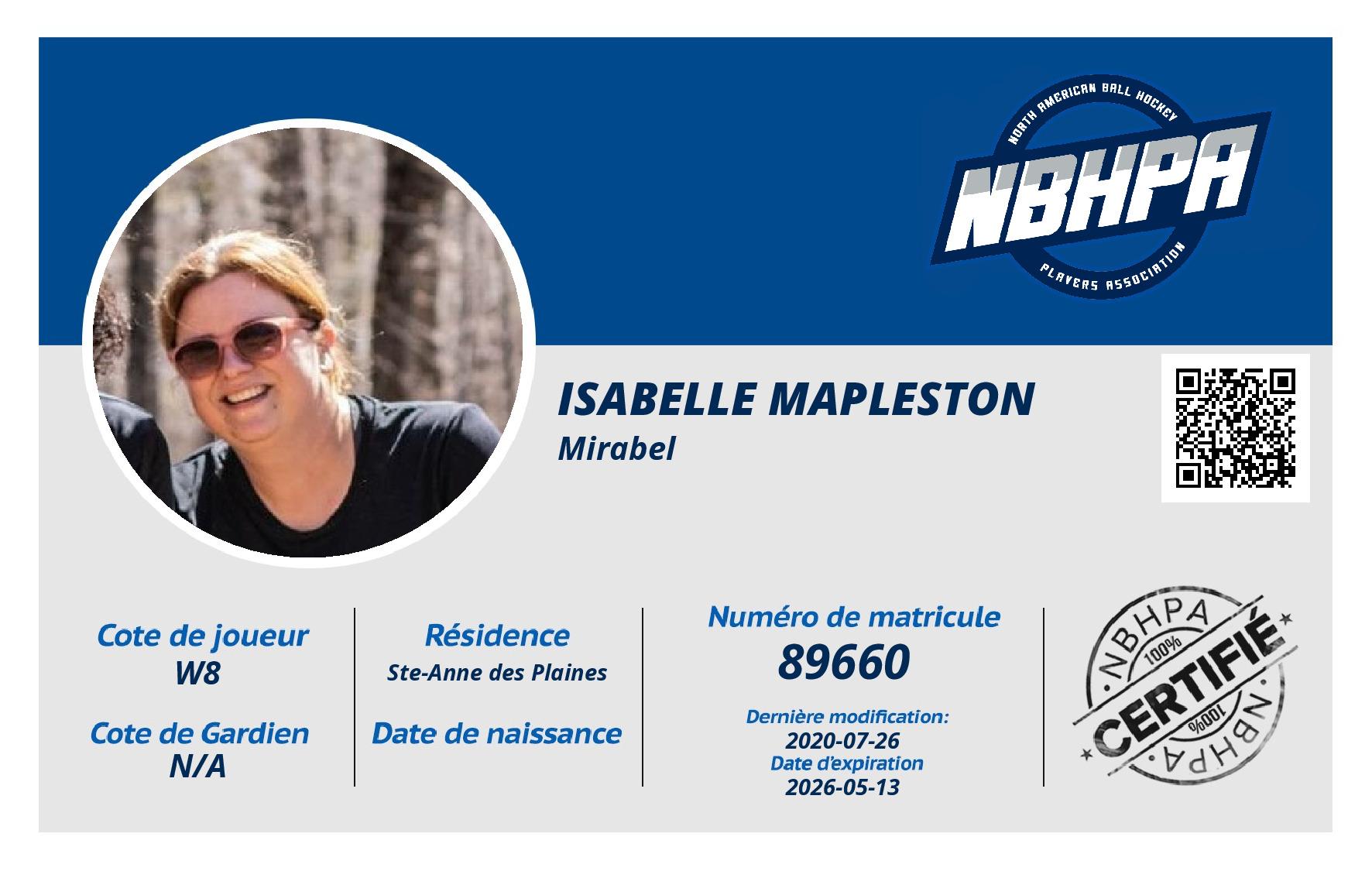 Isabelle Mapleston
