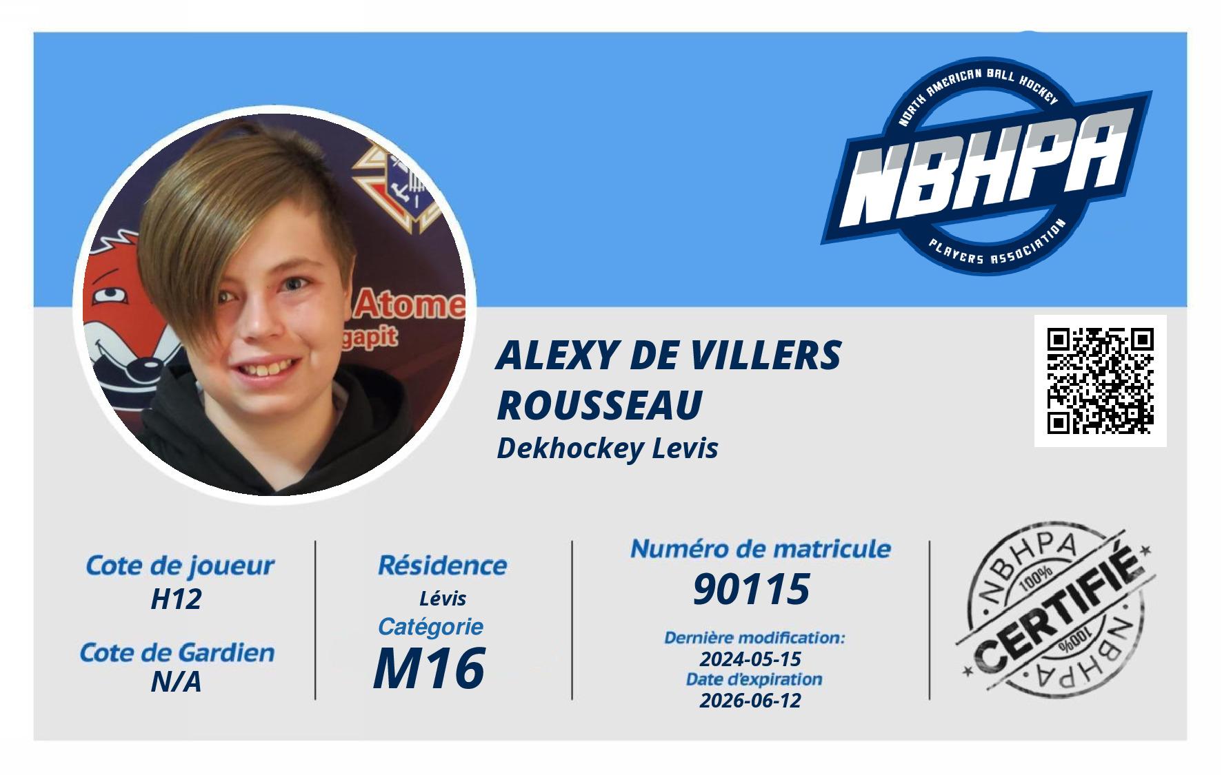 Alexy De Villers Rousseau
