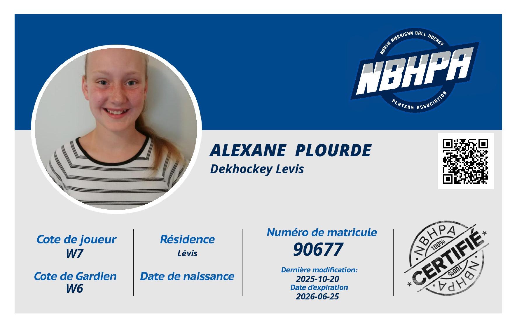 Alexane  Plourde